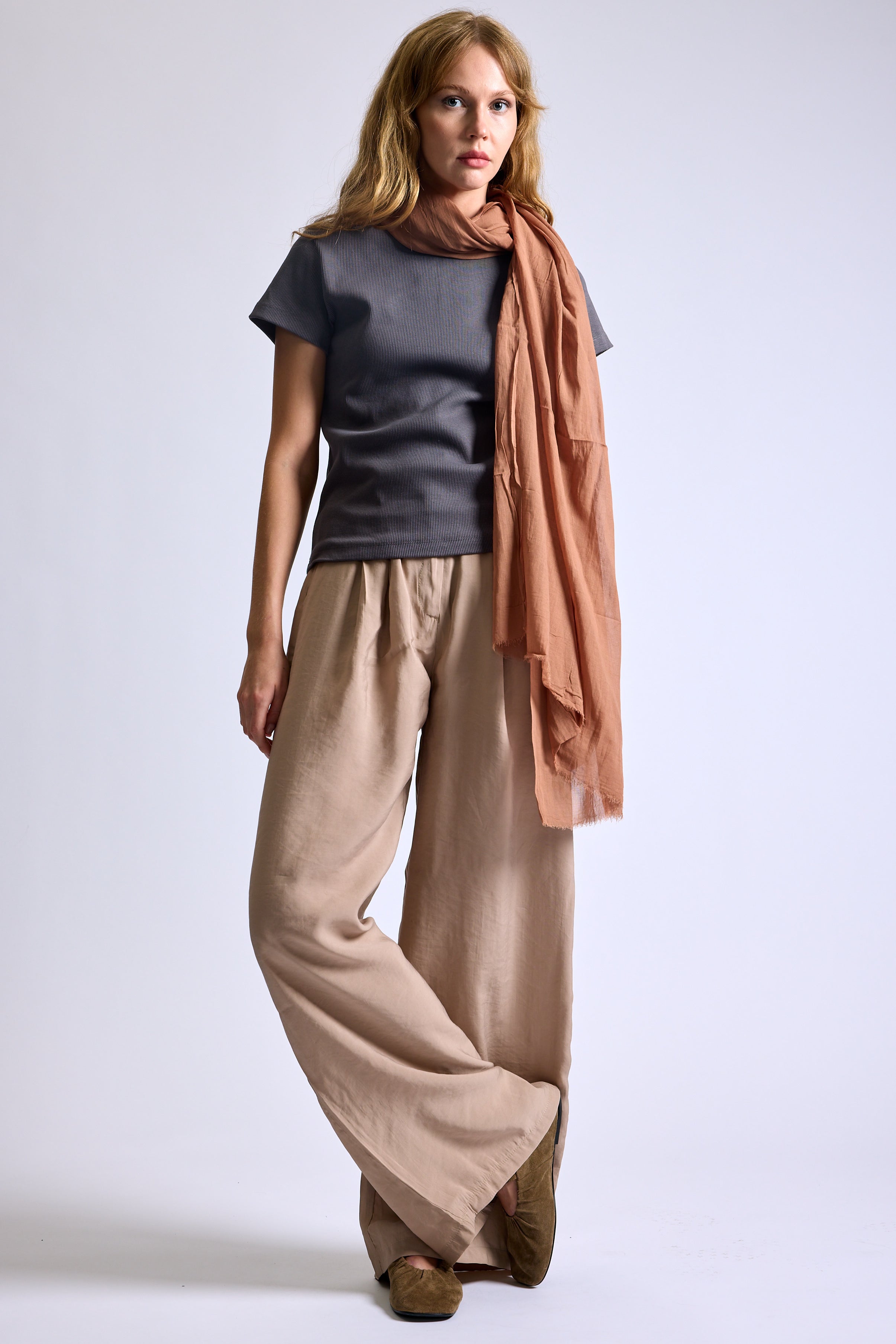 CARAMELA ORGANIC COTTON HANDMADE SHAWL
