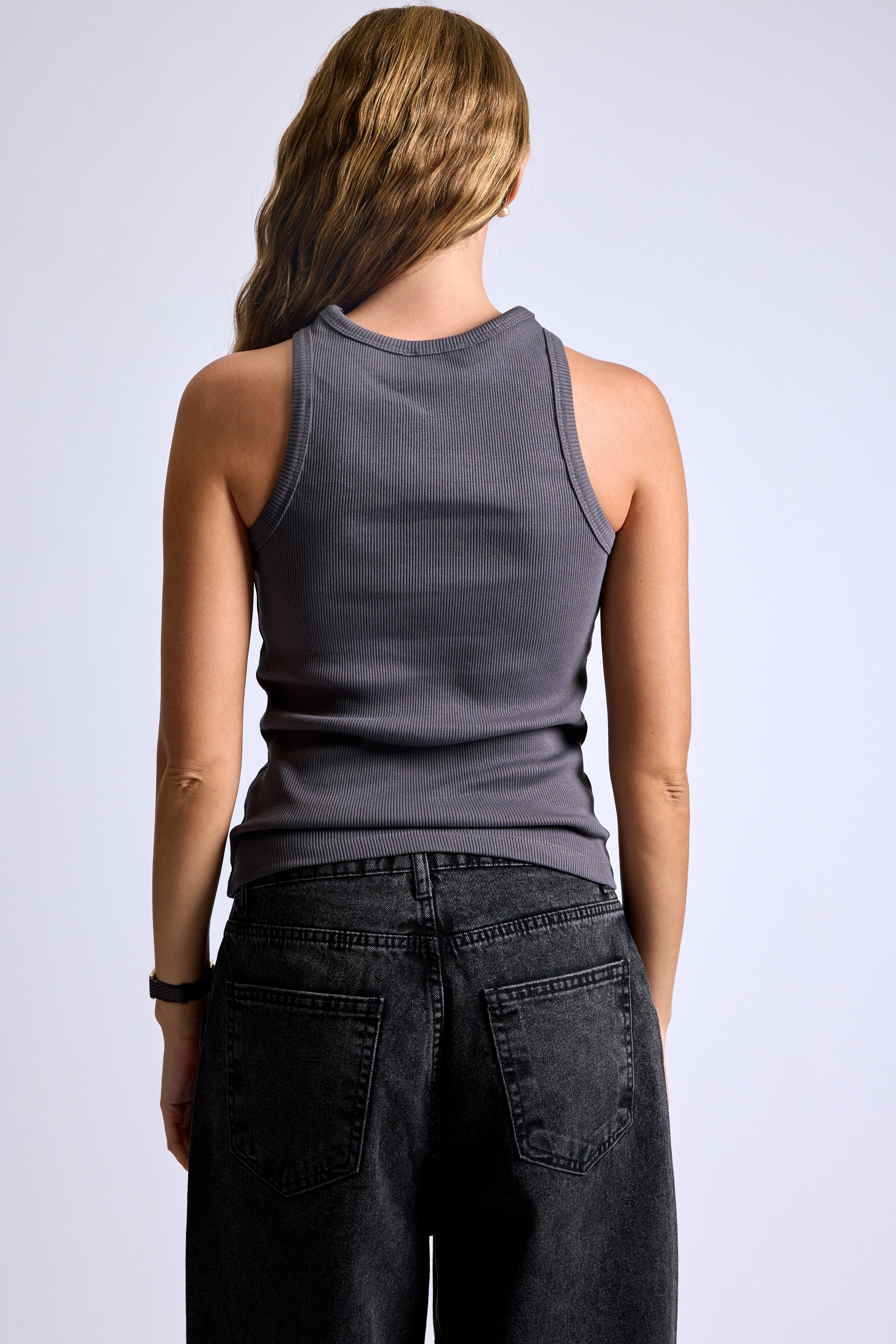HALTERNECK CROP TOP GREY