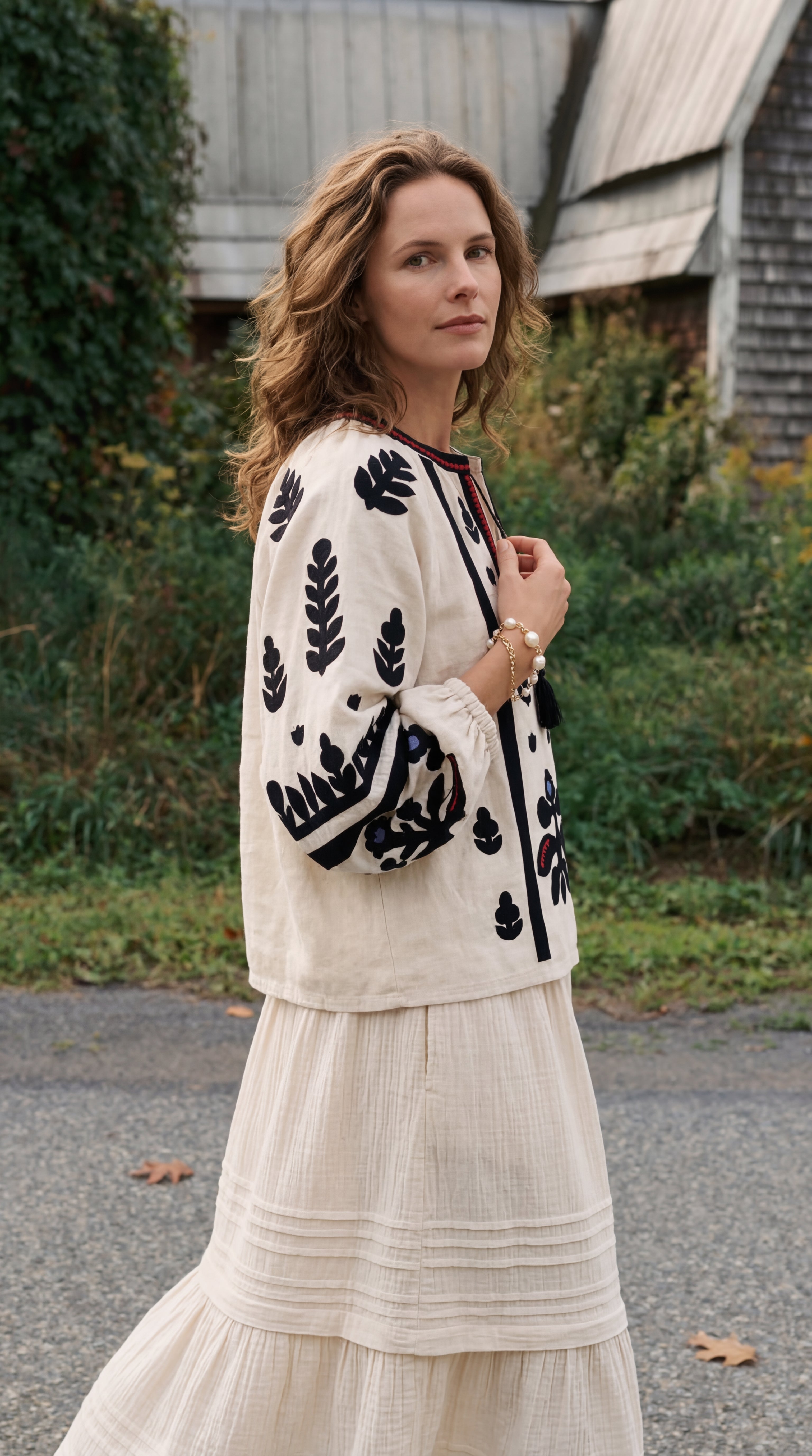 CAPE NAKISLI BLUZ KREM