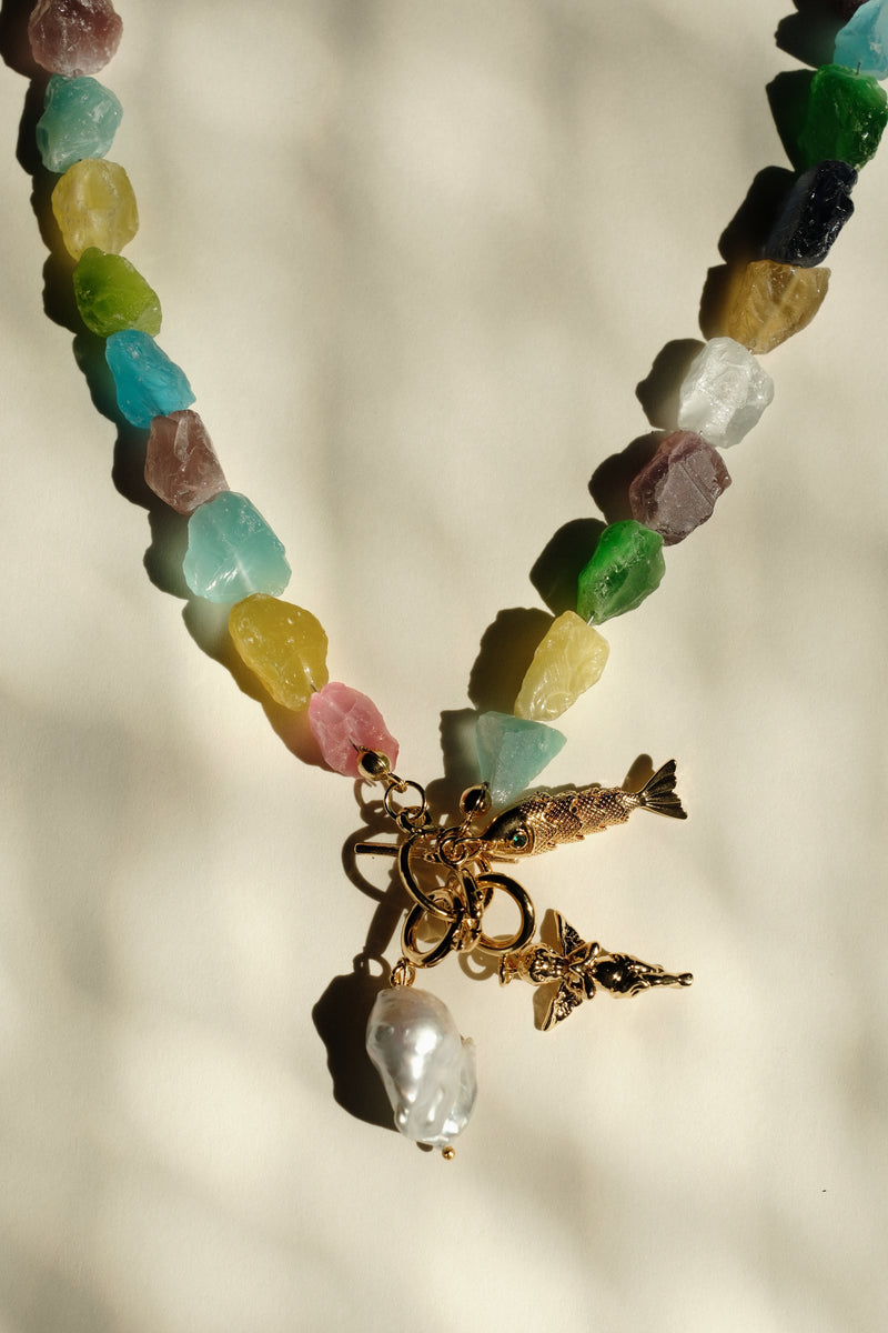 MATIERE ROUGE CORAL NECKLACE