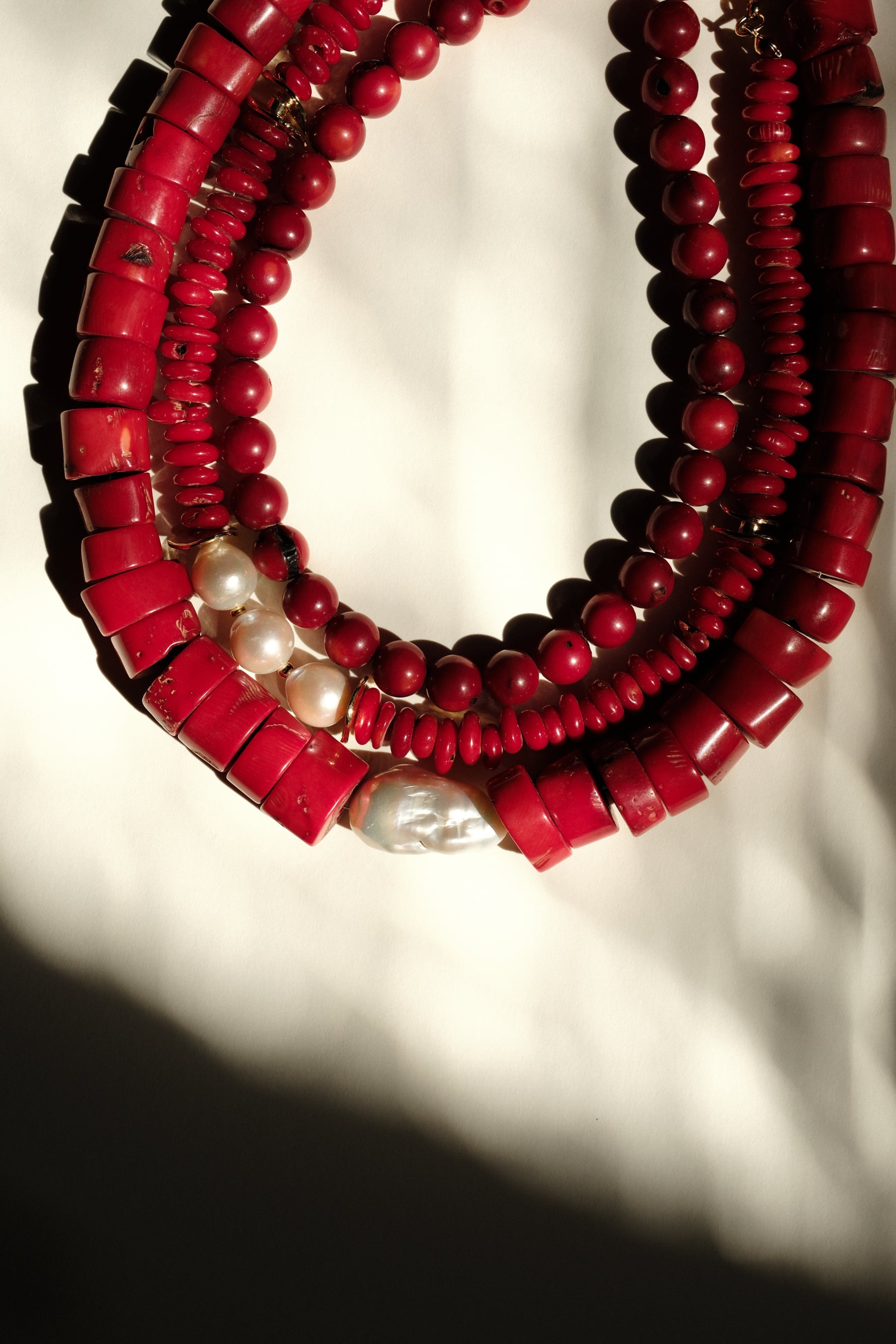 MATIERE ROUGE CORAL NECKLACE