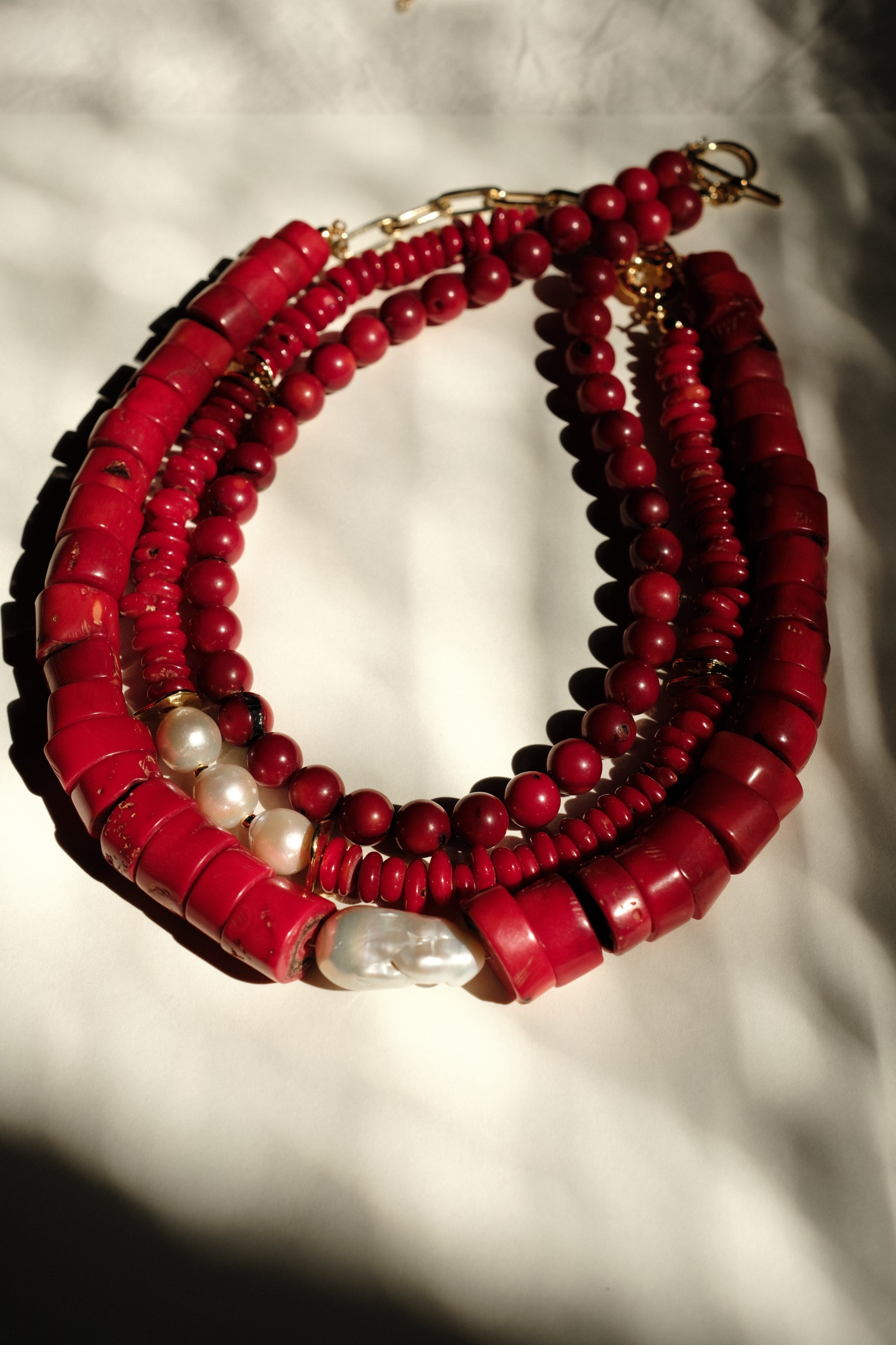 MATIERE ROUGE CORAL NECKLACE