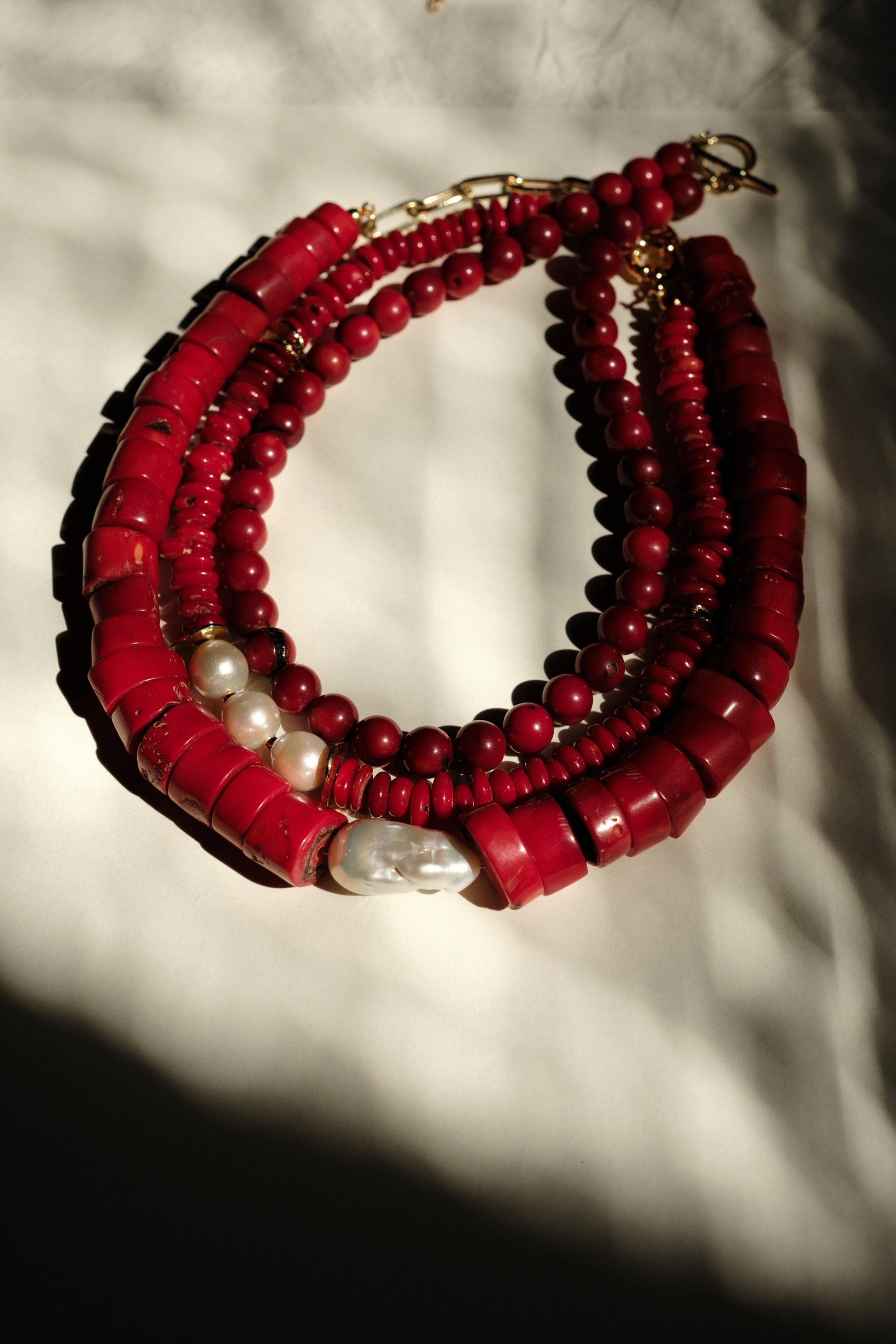 MATIERE ROUGE CORAL NECKLACE