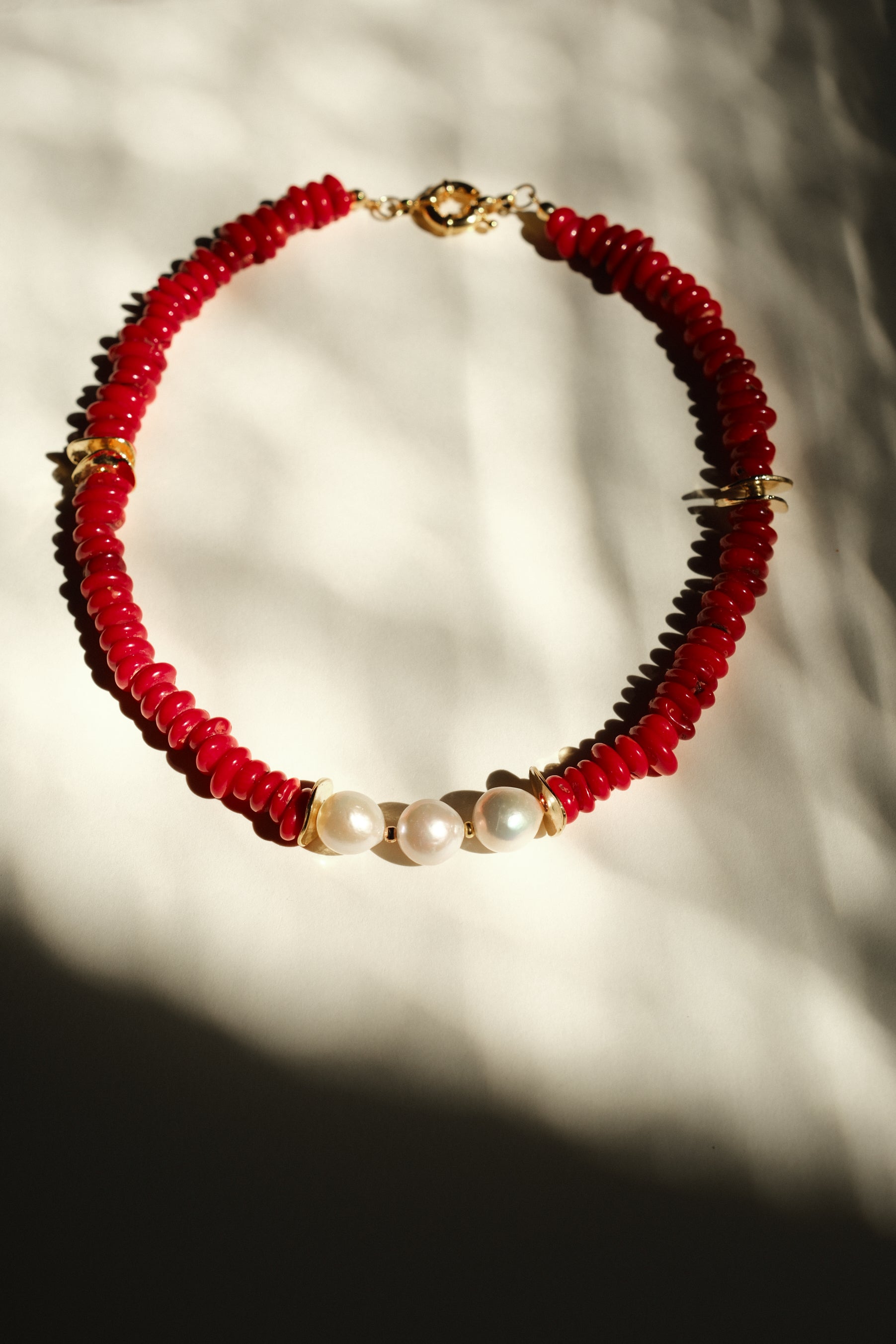 MATIERE ROUGE CORAL NECKLACE