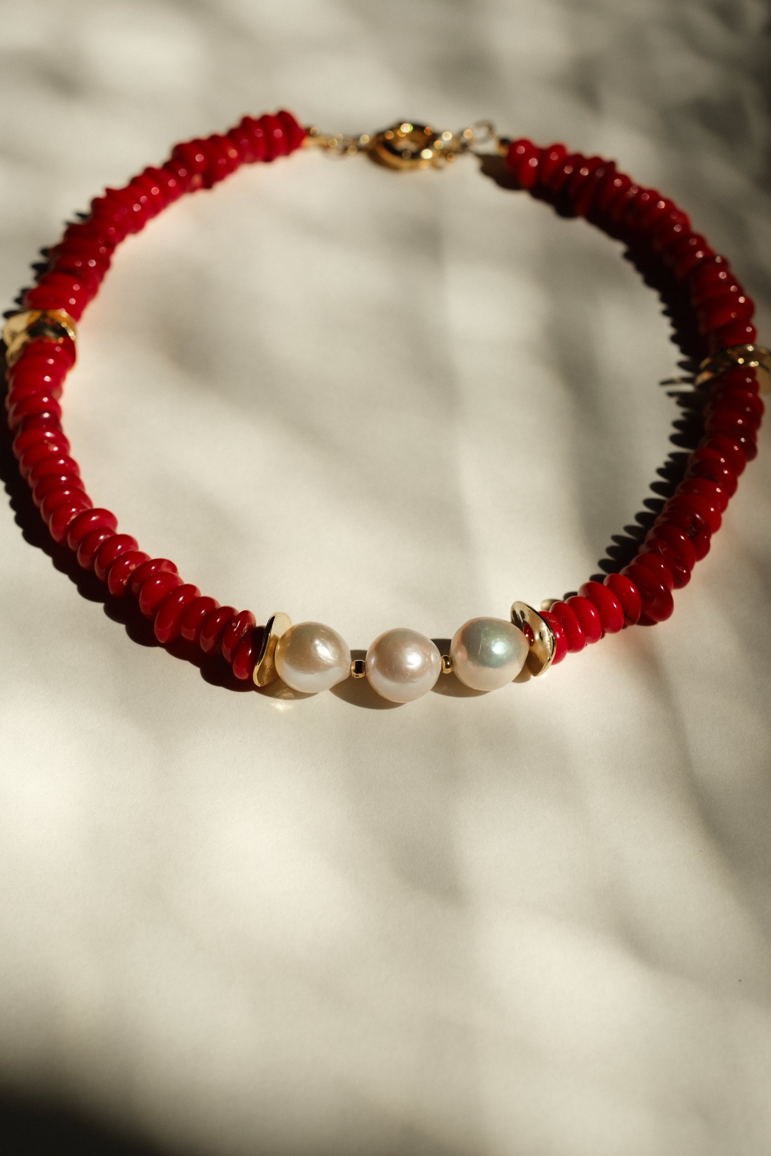 MATIERE ROUGE CORAL NECKLACE