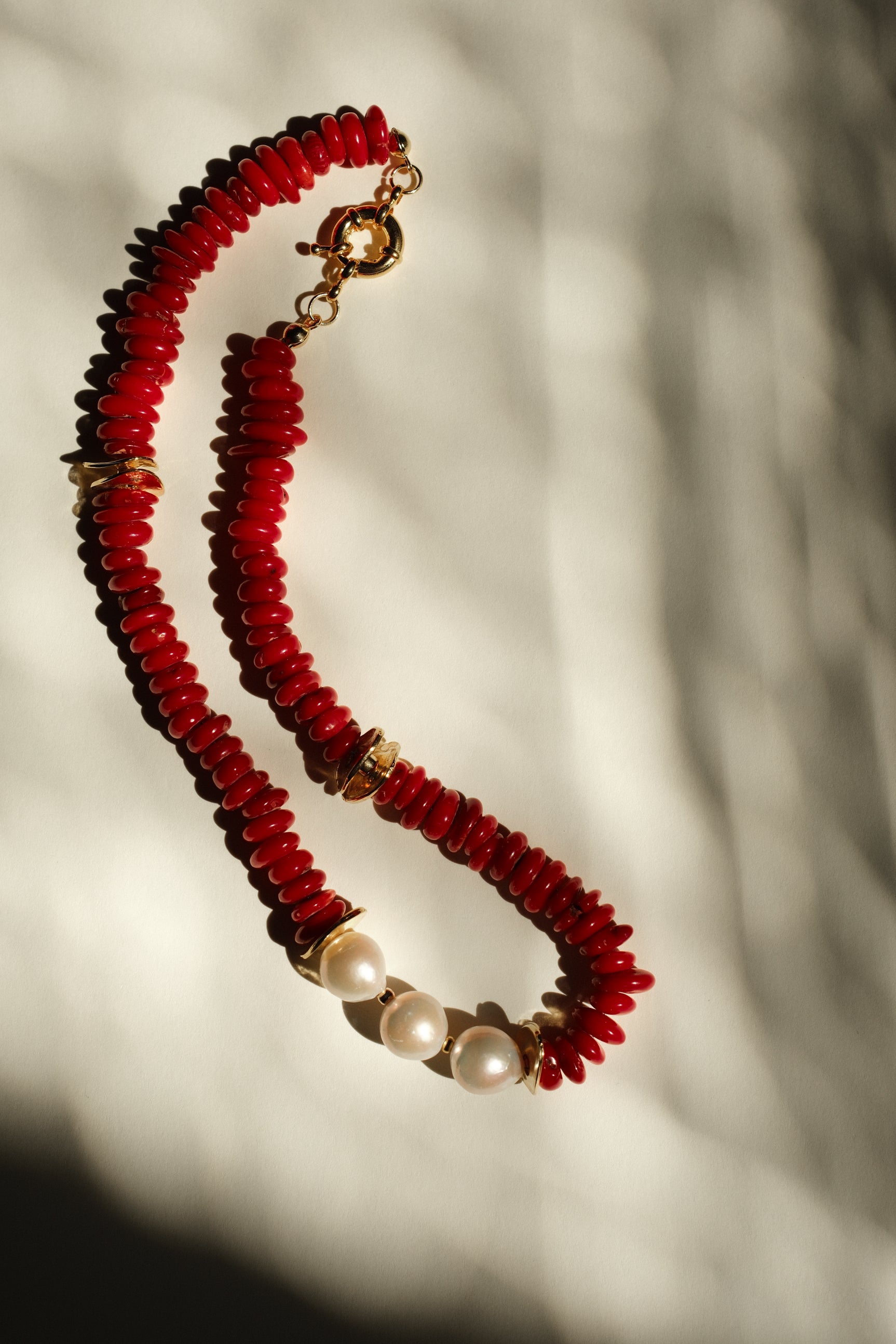 MATIERE ROUGE CORAL NECKLACE