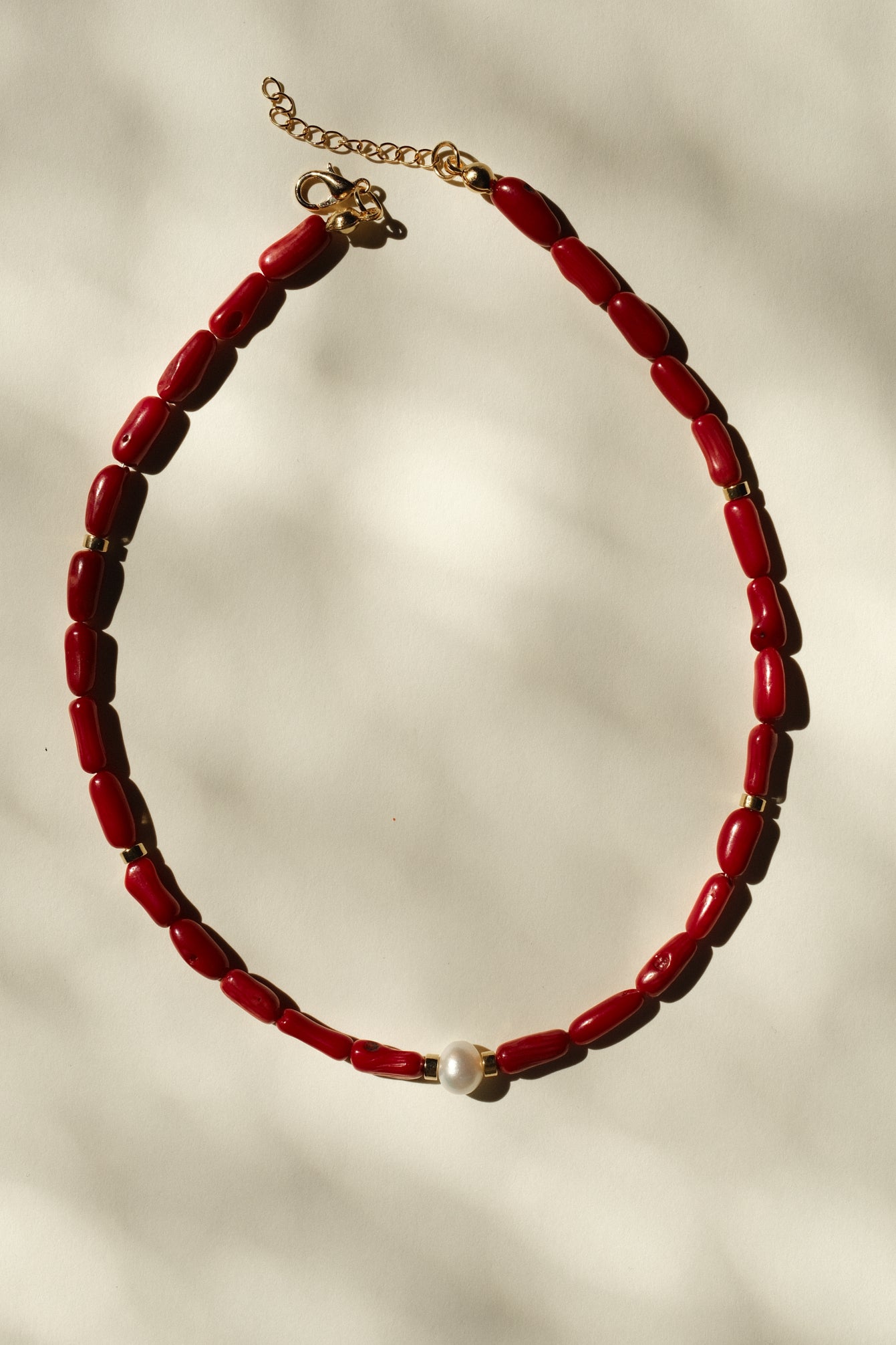 MATIERE ROUGE CORAL NECKLACE