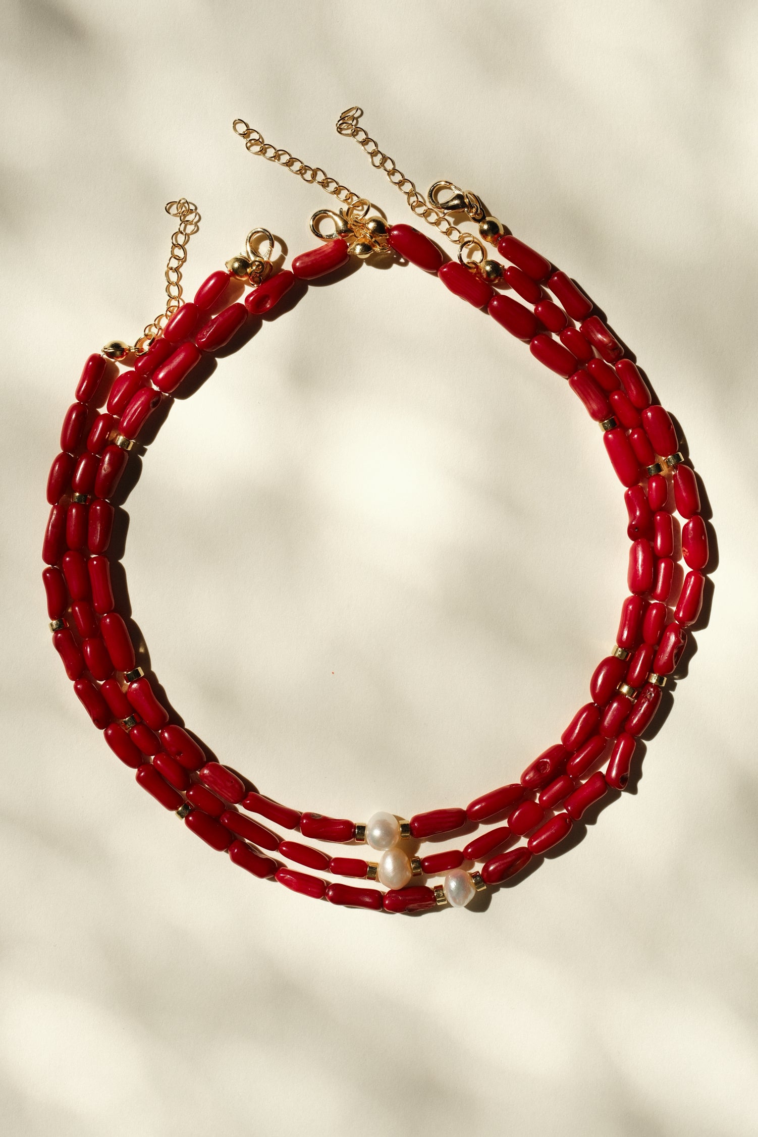 MATIERE ROUGE CORAL NECKLACE