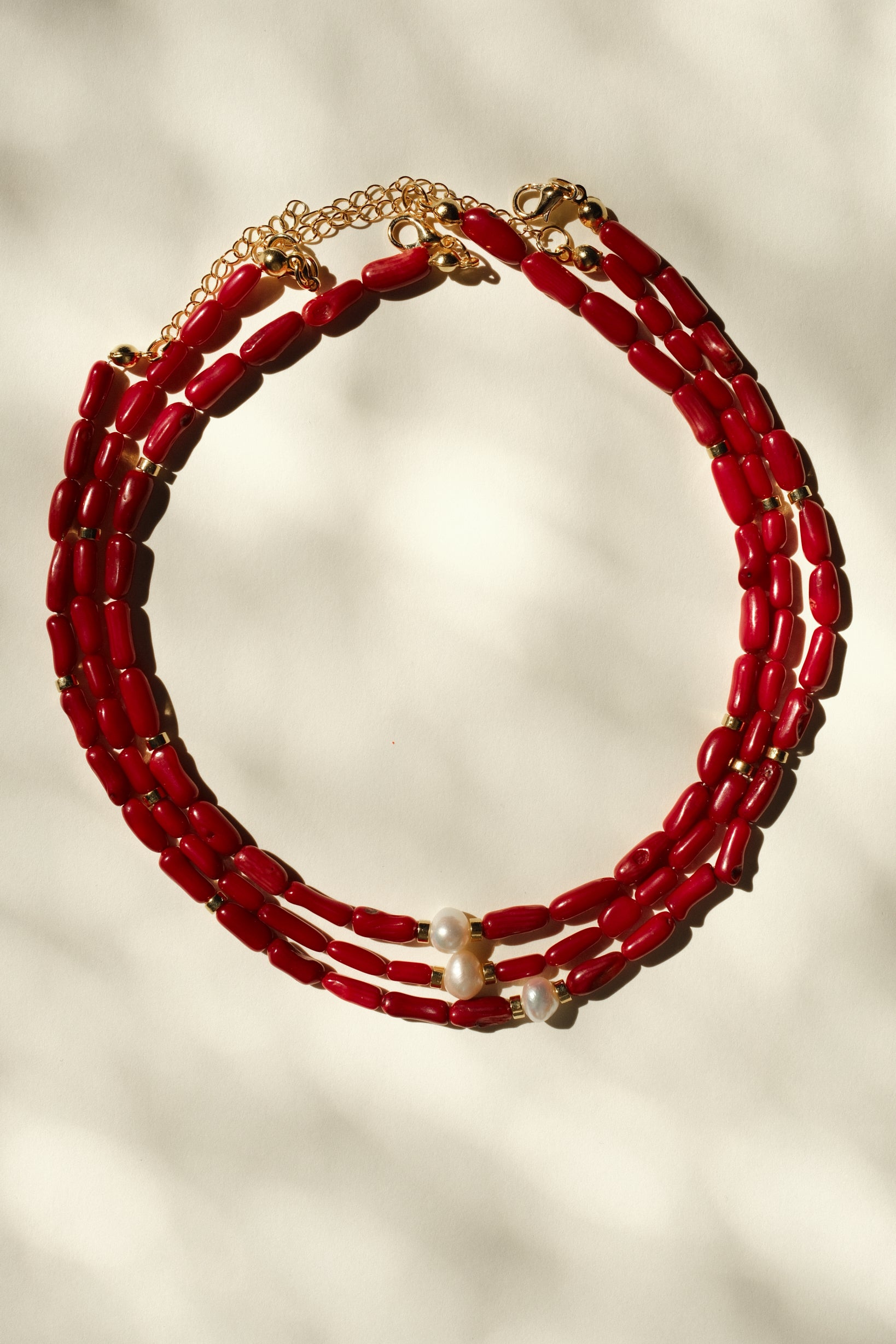 MATIERE ROUGE CORAL NECKLACE