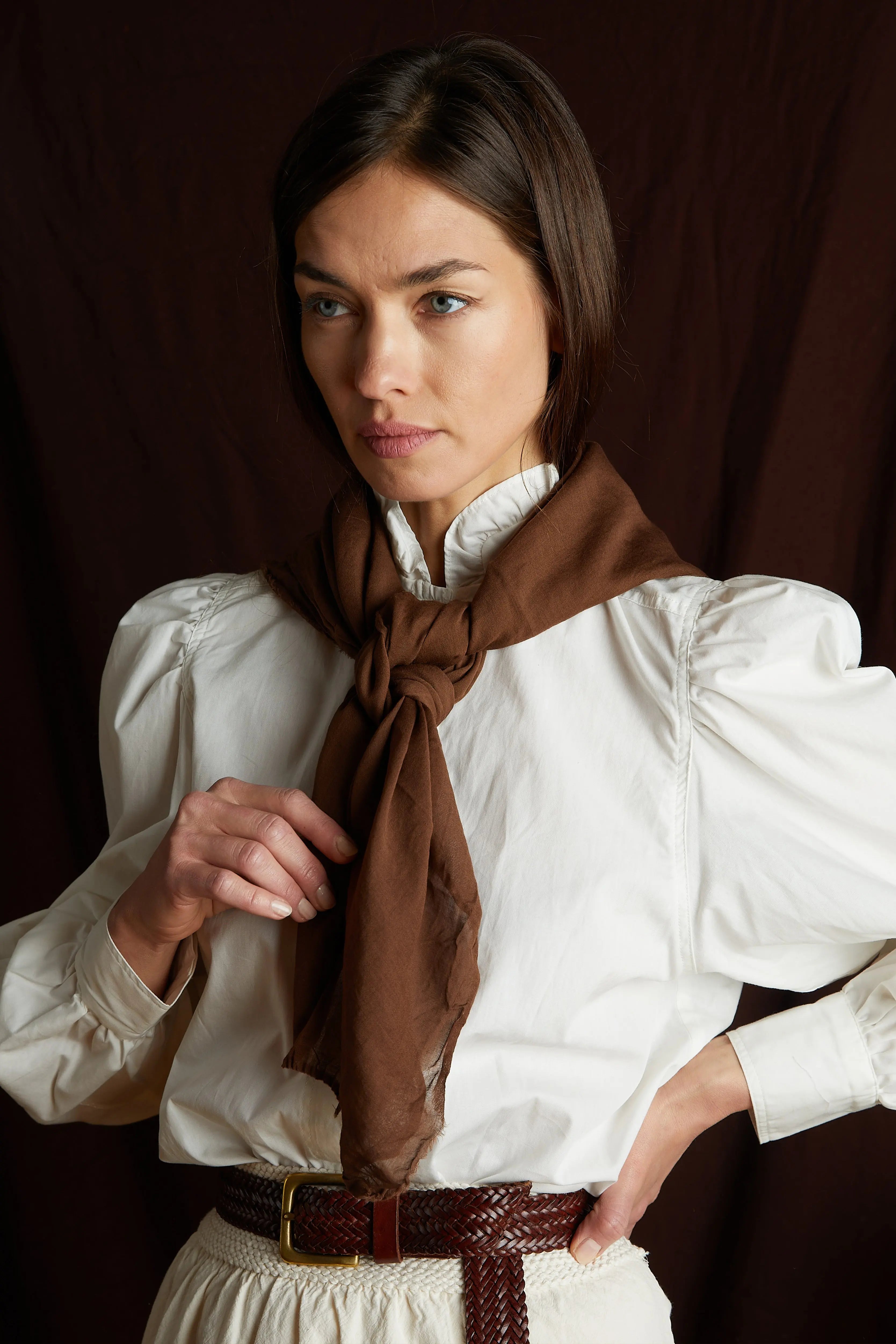 Dark Autumn Organik Pamuk Handmade Kare Fular HARMONIOUS