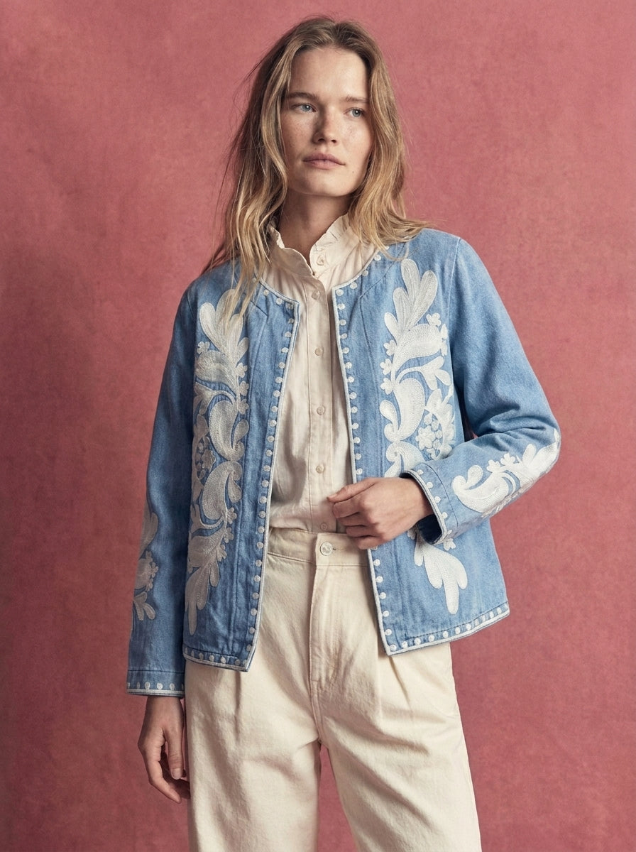 CLEMENCIA NAKISLI DENIM CEKET