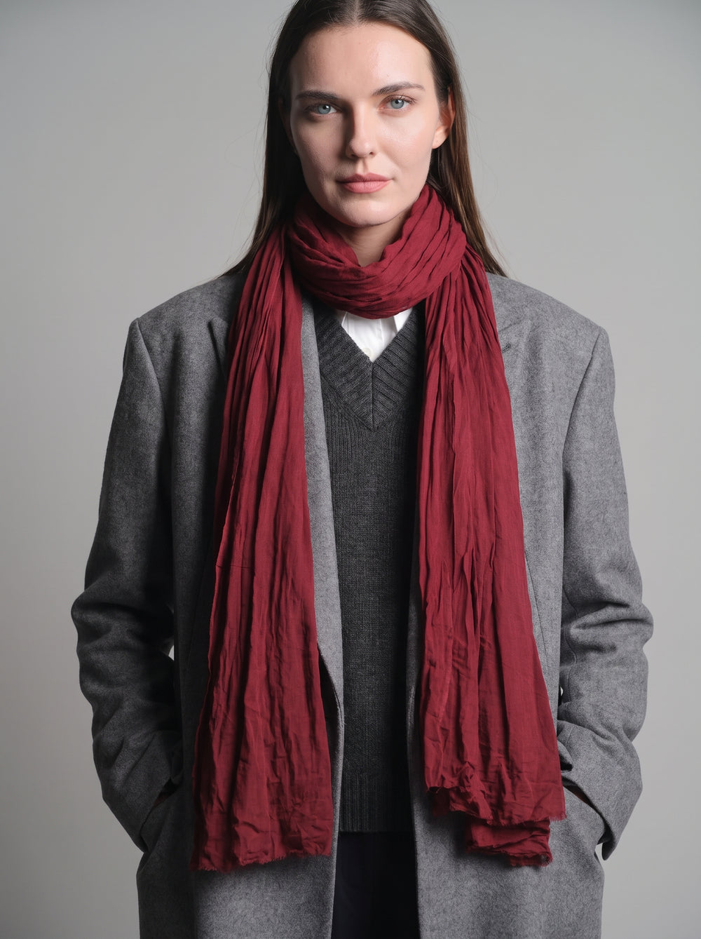 BRITISH RED ORGANIK PAMUK HANDMADE SAL