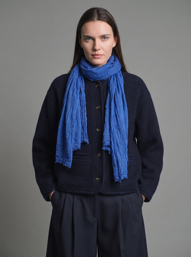 ROYAL BLUE ORGANIK PAMUK HANDMADE SAL