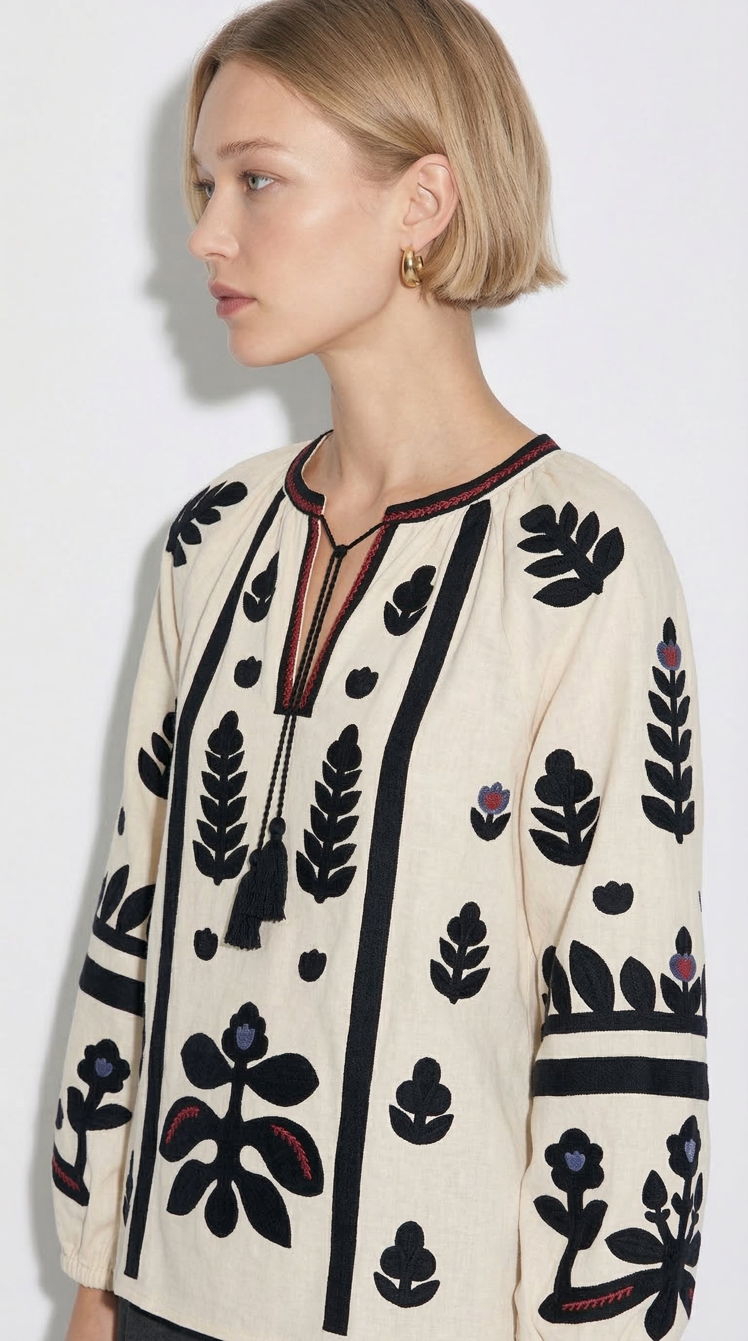 CAPE NAKISLI BLUZ KREM