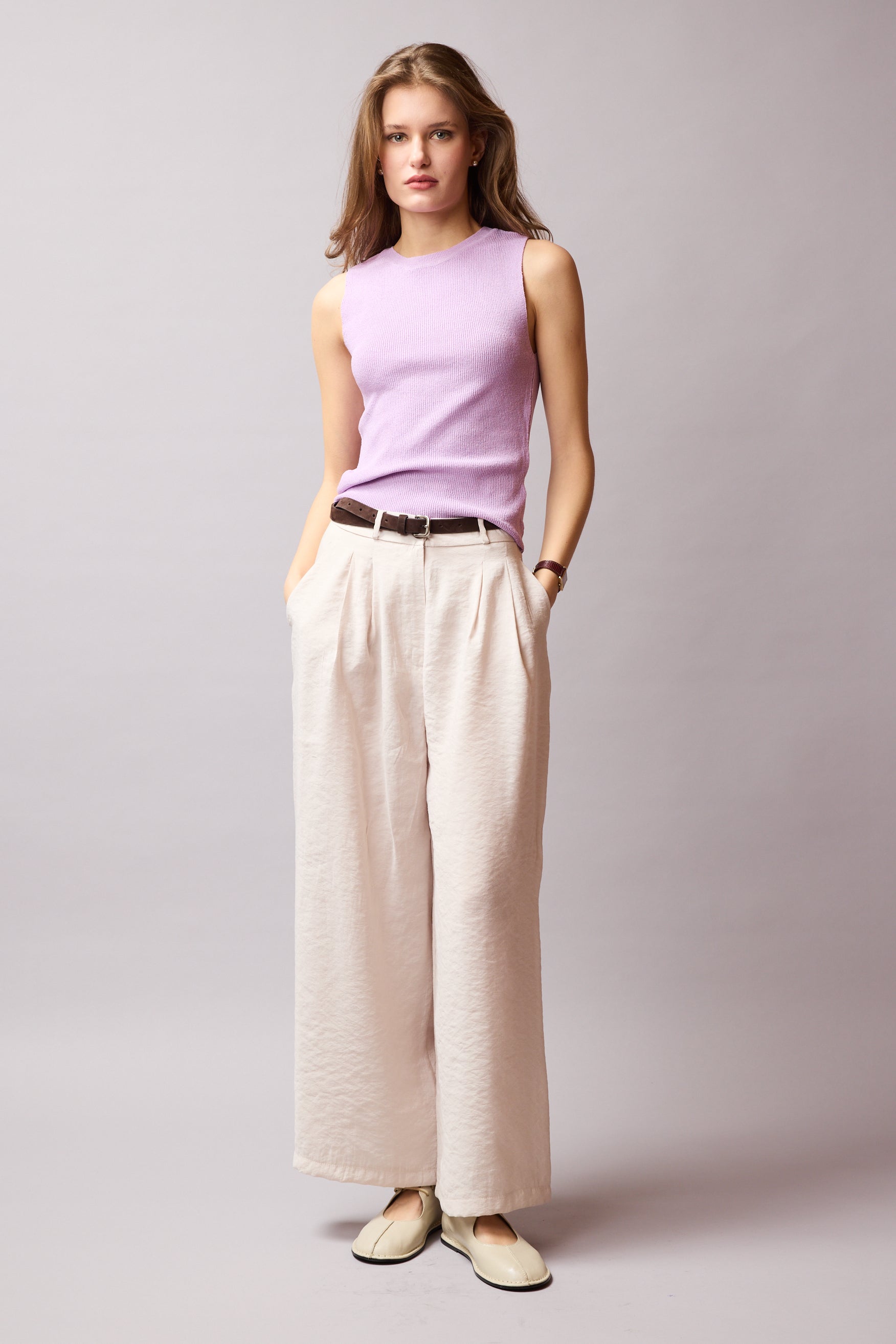 SLEEVELESS WOVEN KNITWEAR MULBERRY