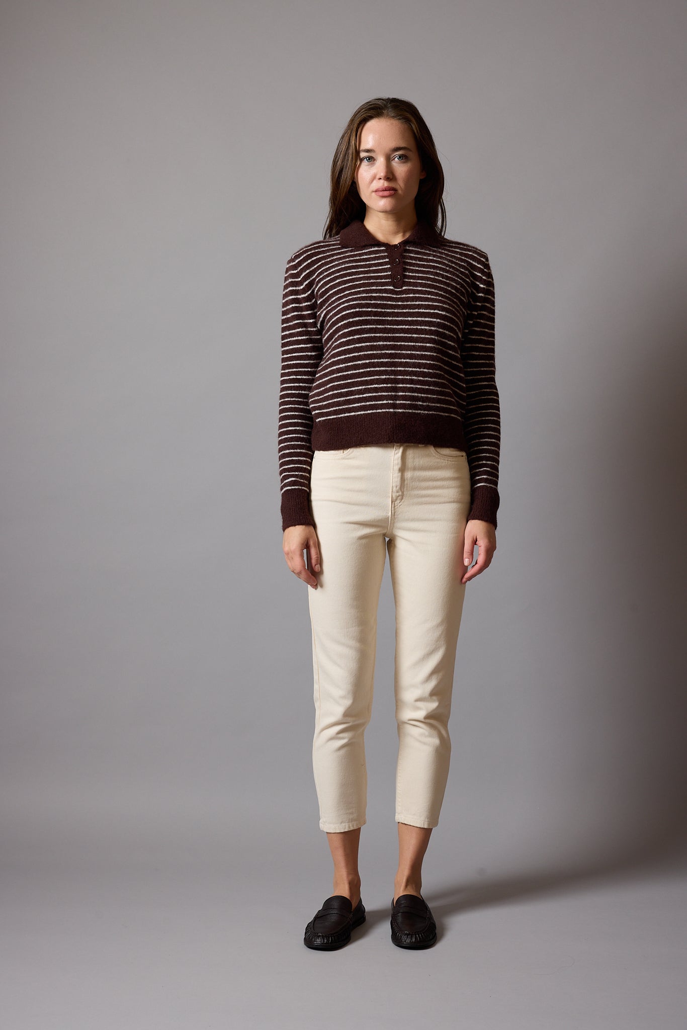 STRAIGHT FIT YUKSEK BEL MOM JEAN KREM