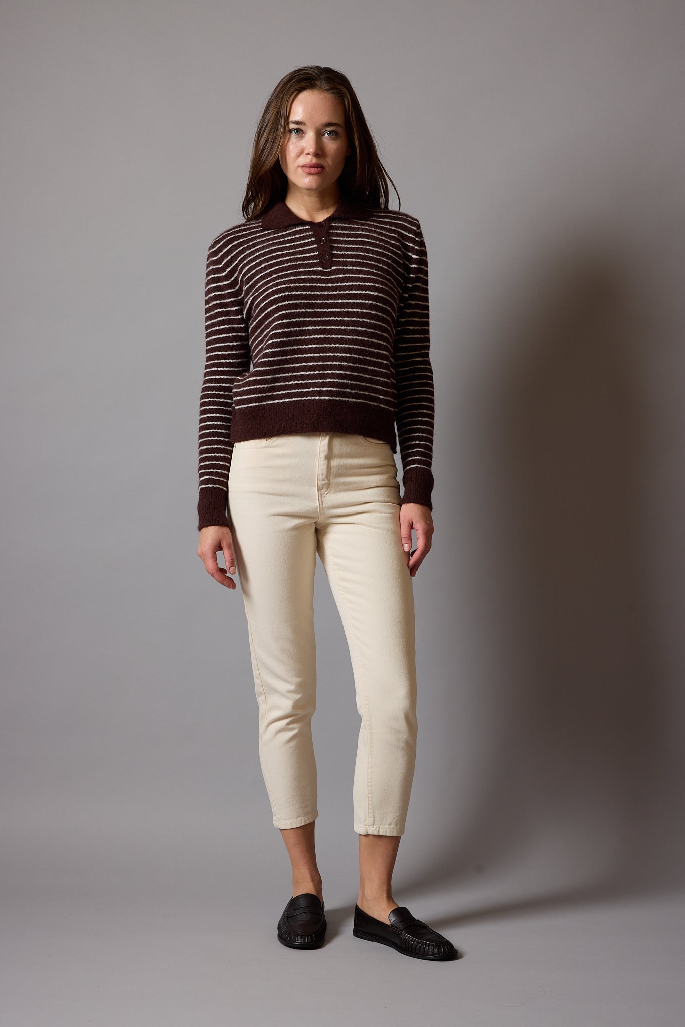 STRAIGHT FIT YUKSEK BEL MOM JEAN KREM