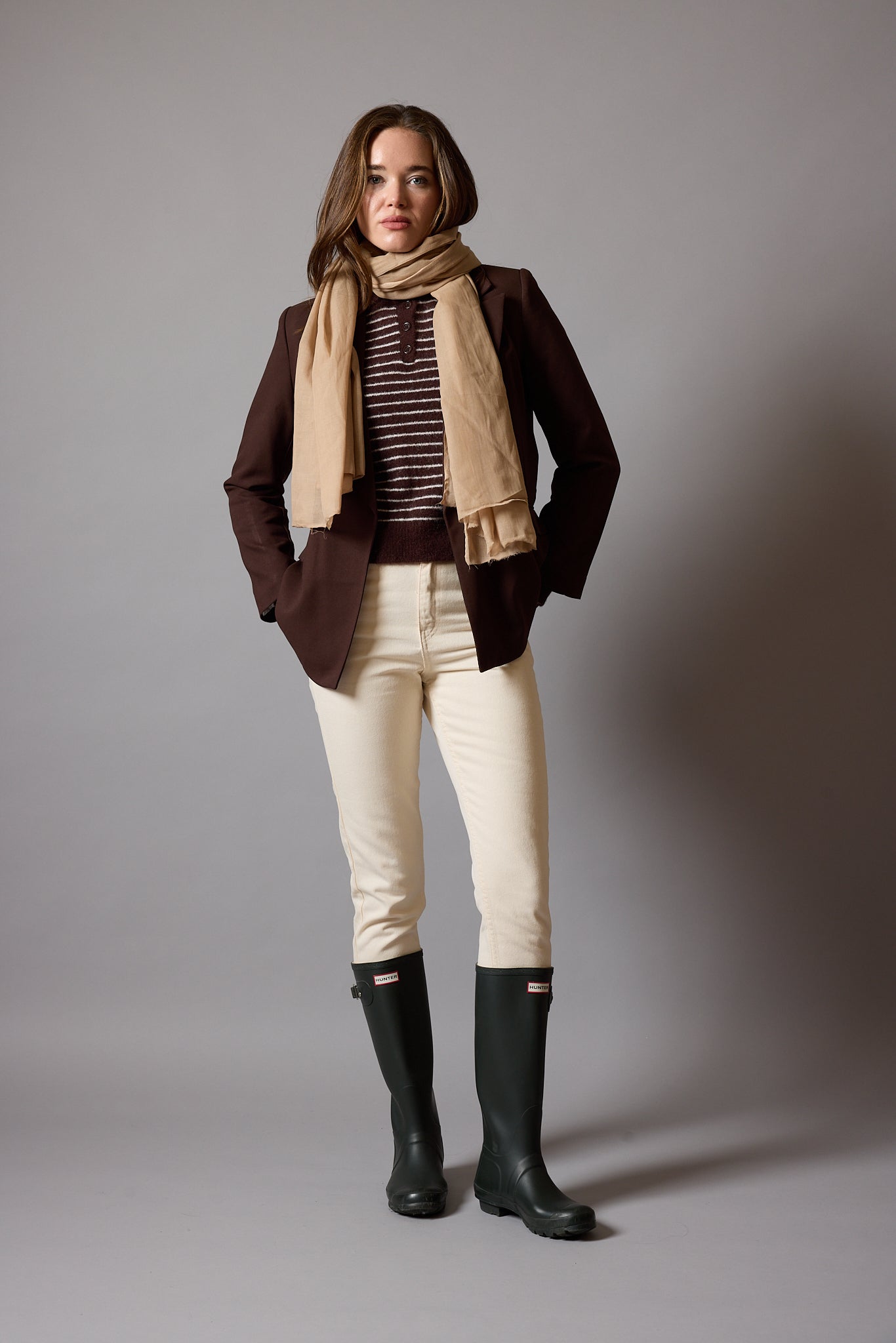 Sand Beige Organik Pamuk Handmade Şal