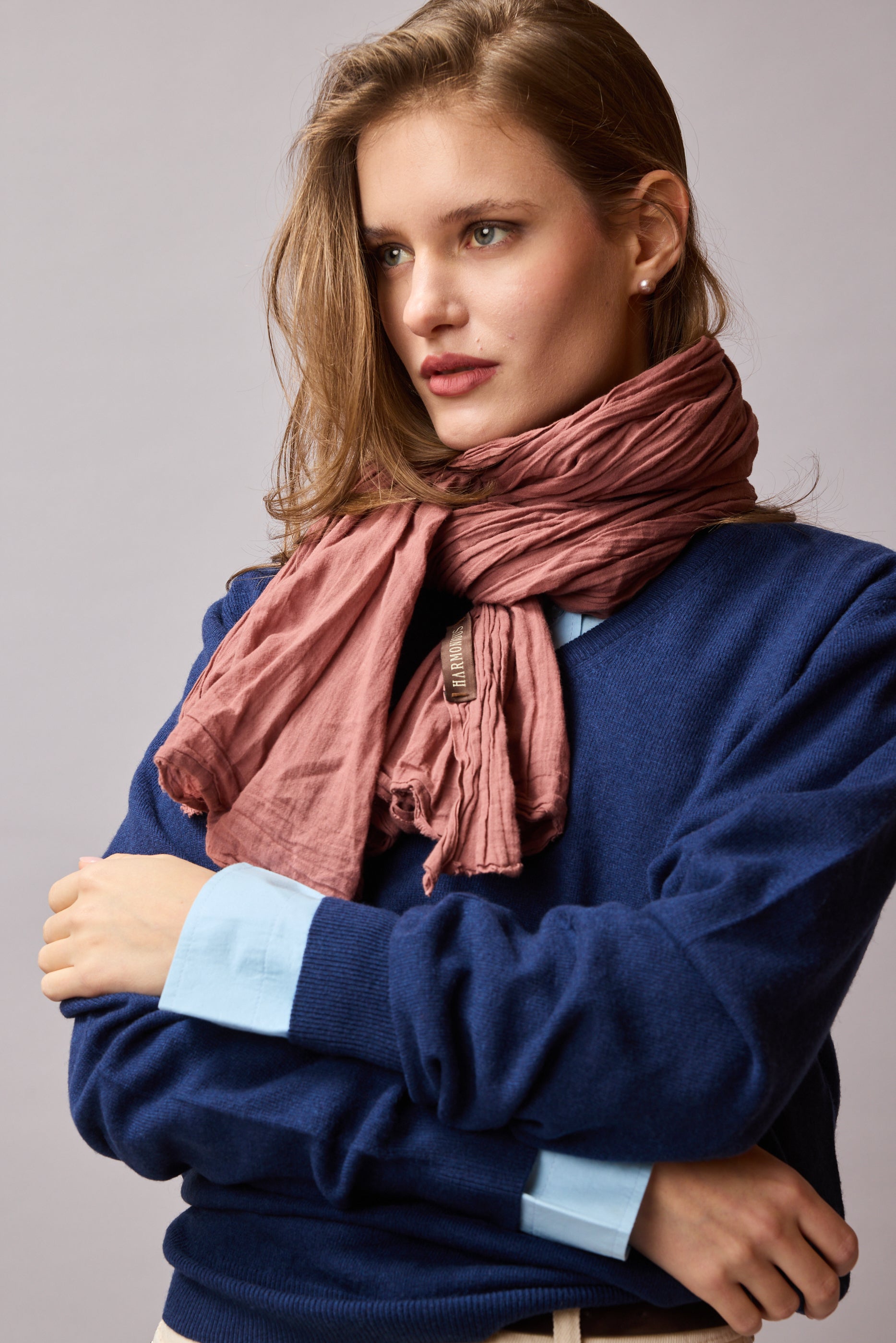 DARK ROSE ORGANİK PAMUK HANDMADE ŞAL