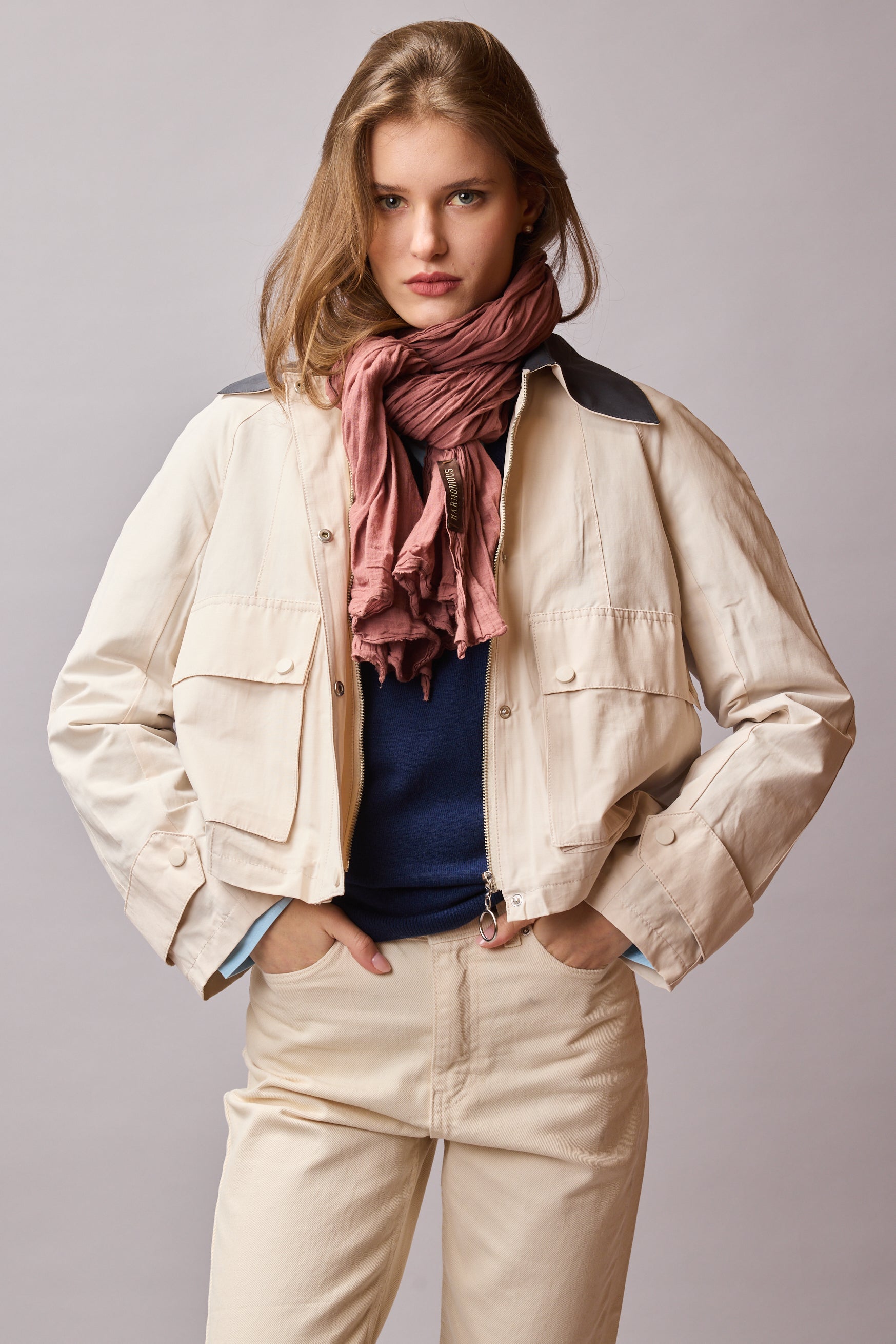 KAPAKLI CEPLI FERMUARLI CEKET TAS RENGI