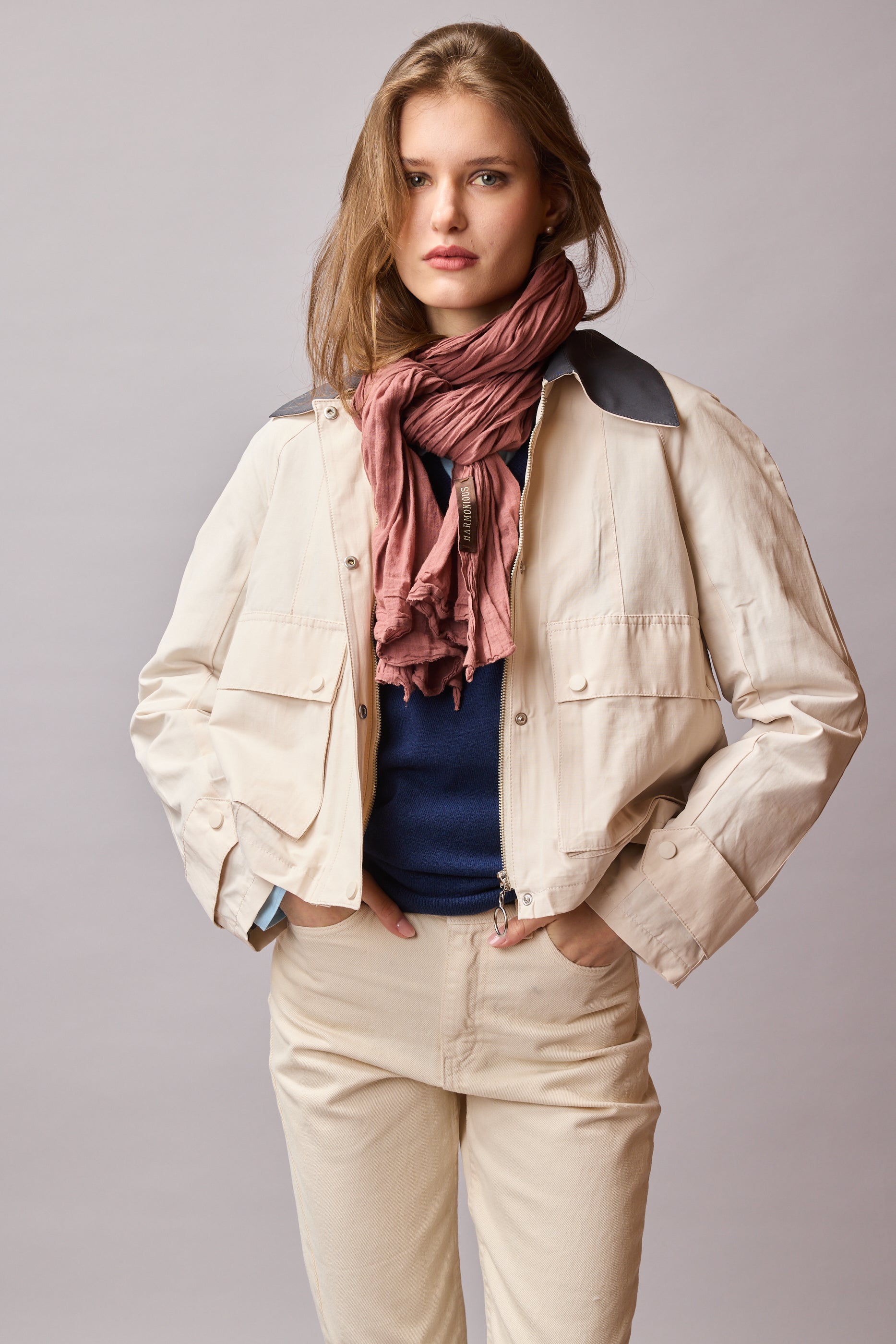 KAPAKLI CEPLI FERMUARLI CEKET TAS RENGI