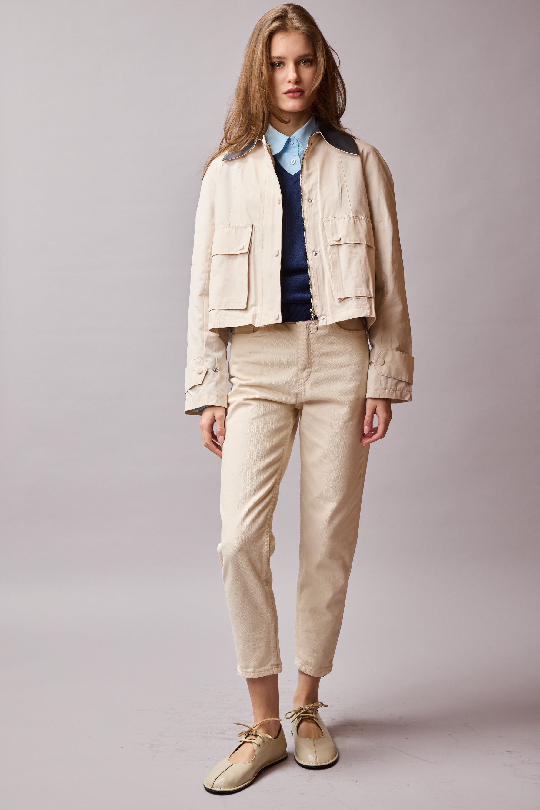 KAPAKLI CEPLI FERMUARLI CEKET TAS RENGI