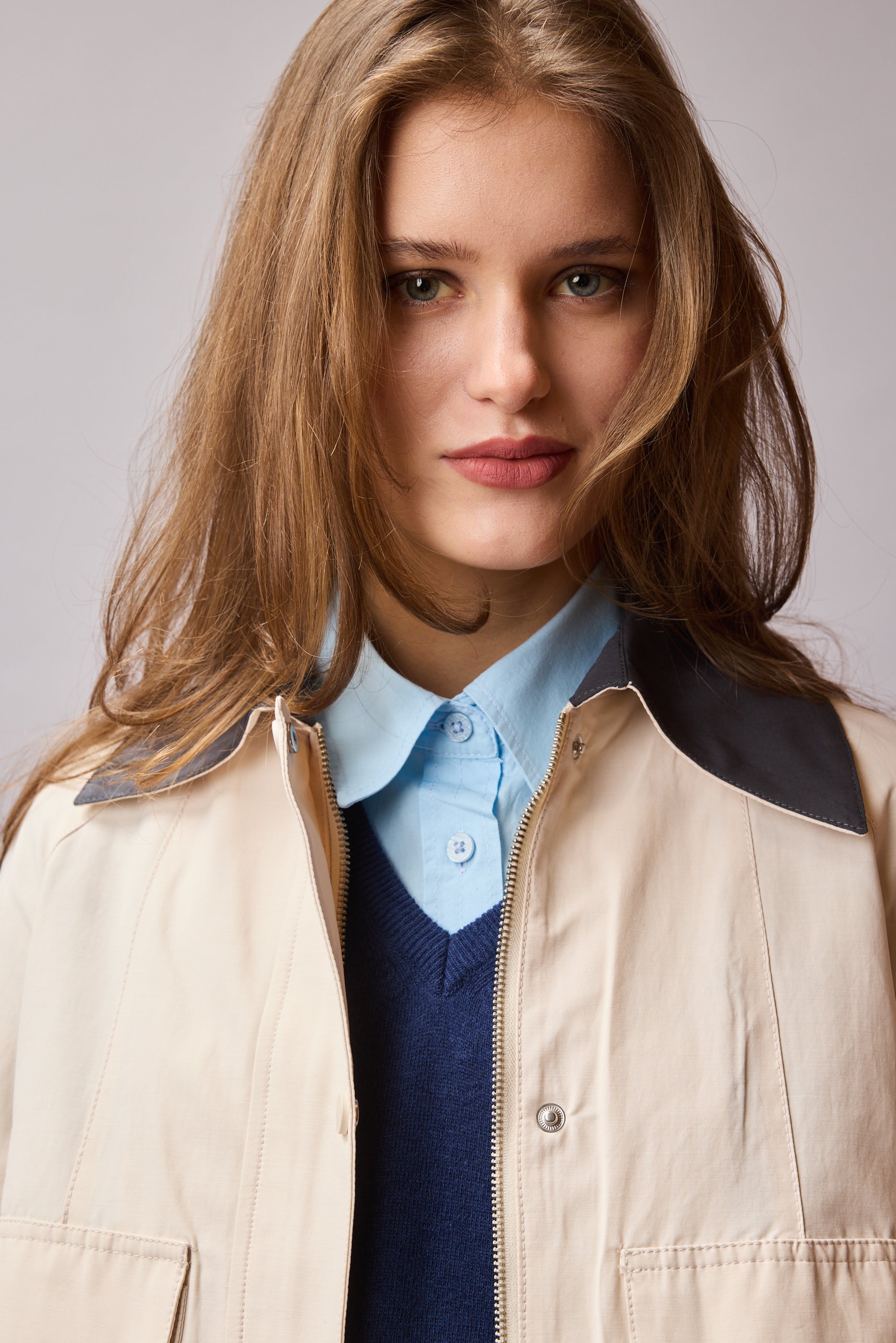 KAPAKLI CEPLI FERMUARLI CEKET TAS RENGI