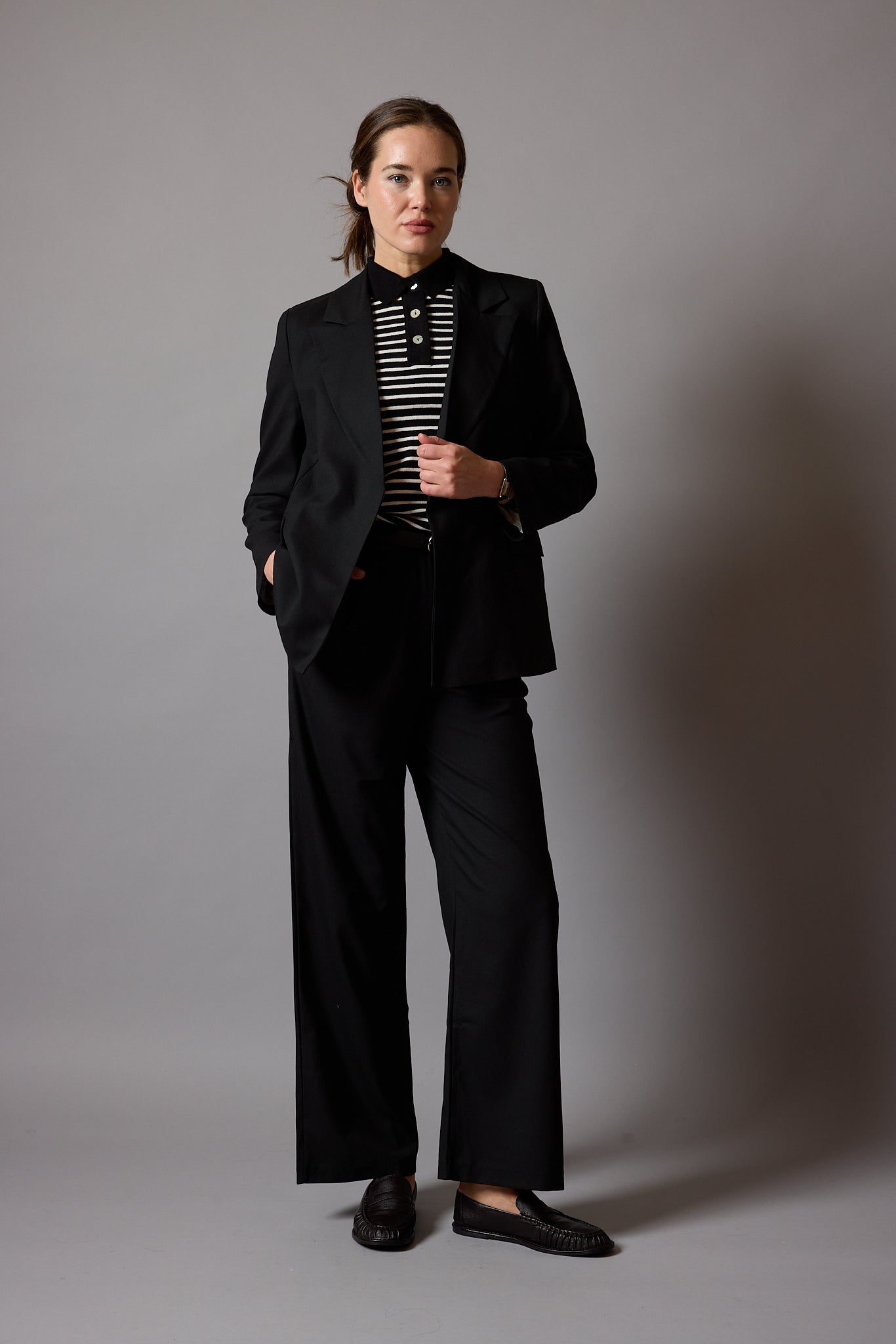 OVERSIZE REGULAR CUT POCKET BLAZER BEIGE