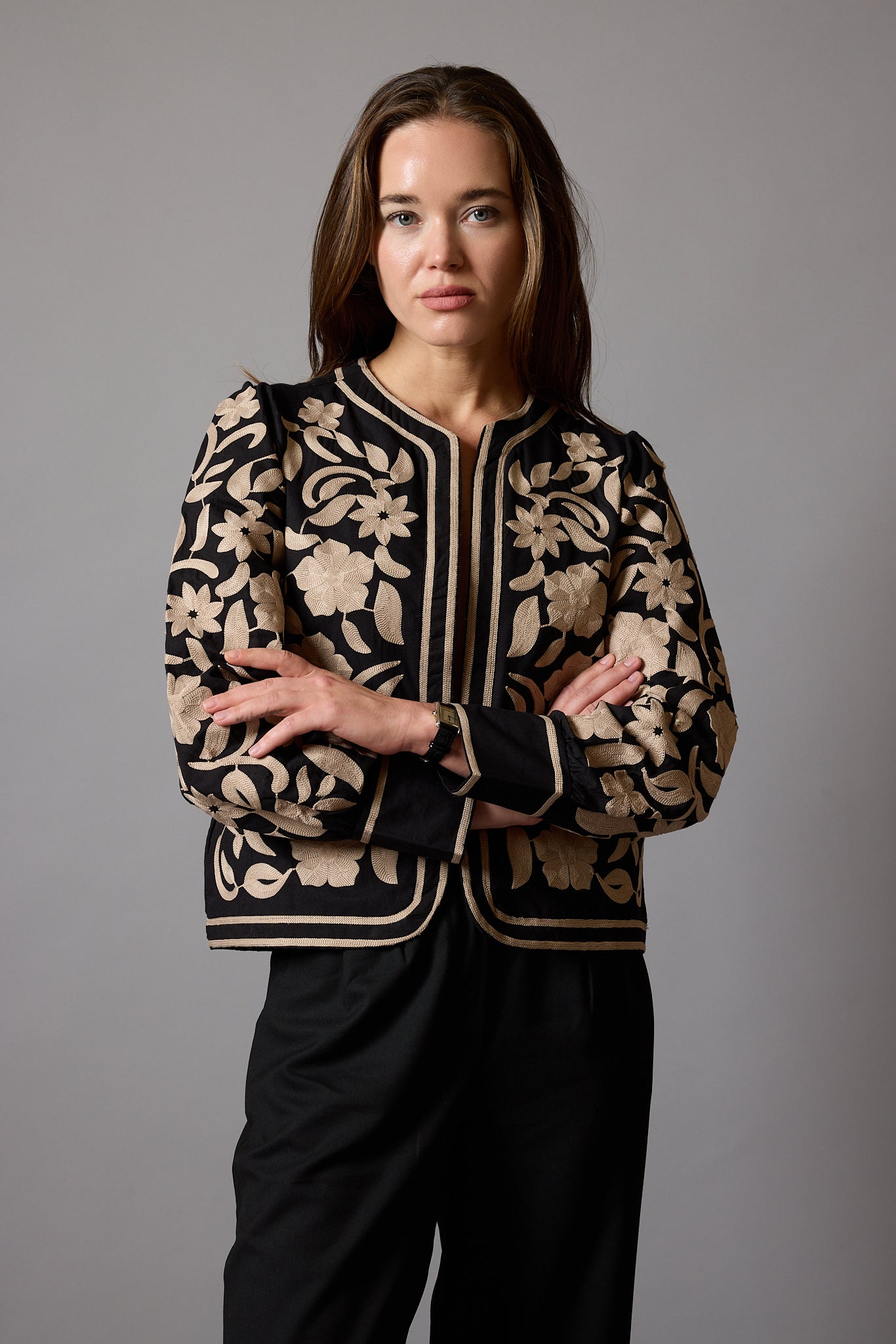 HANNA NAKIS DETAYLI GOMLEK CEKET SİYAH