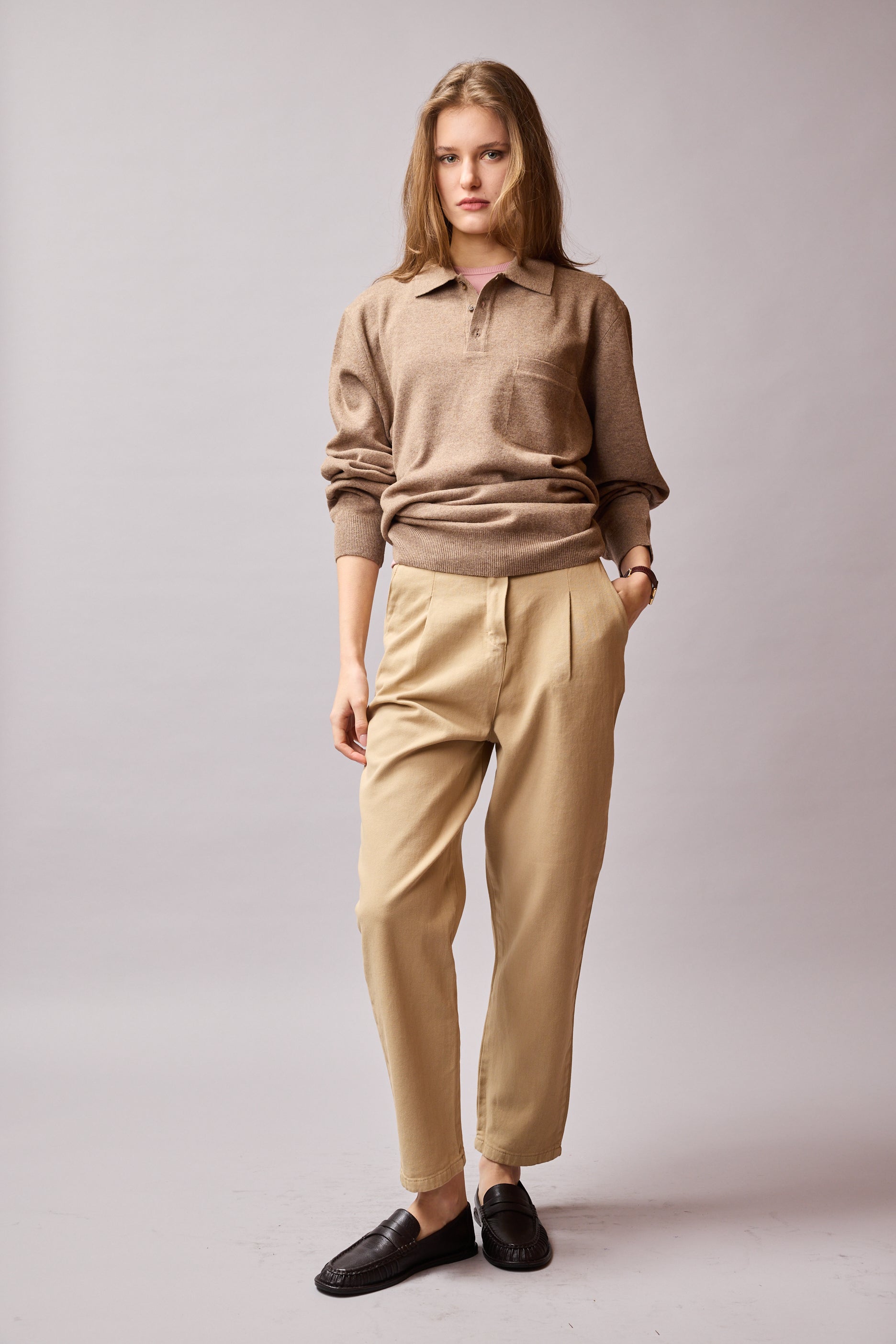 YUN POLO YAKA UNISEX KAZAK VIZON