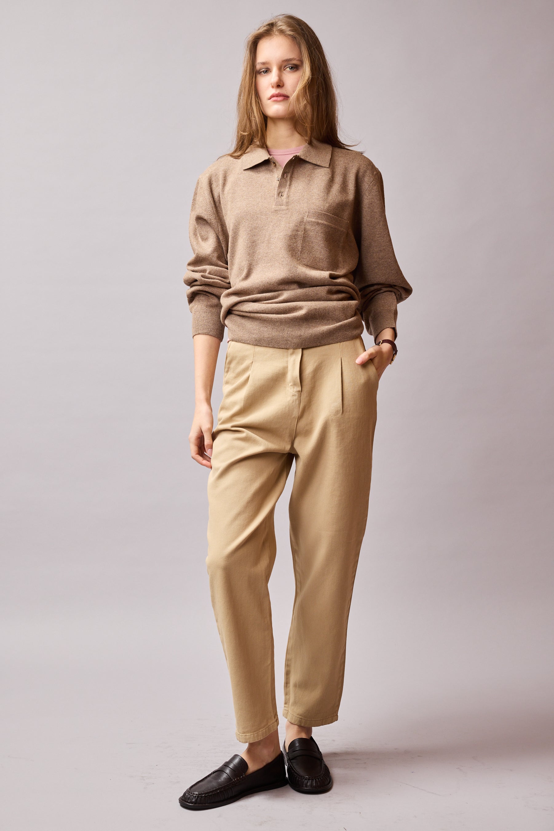 YUN POLO YAKA UNISEX KAZAK VIZON