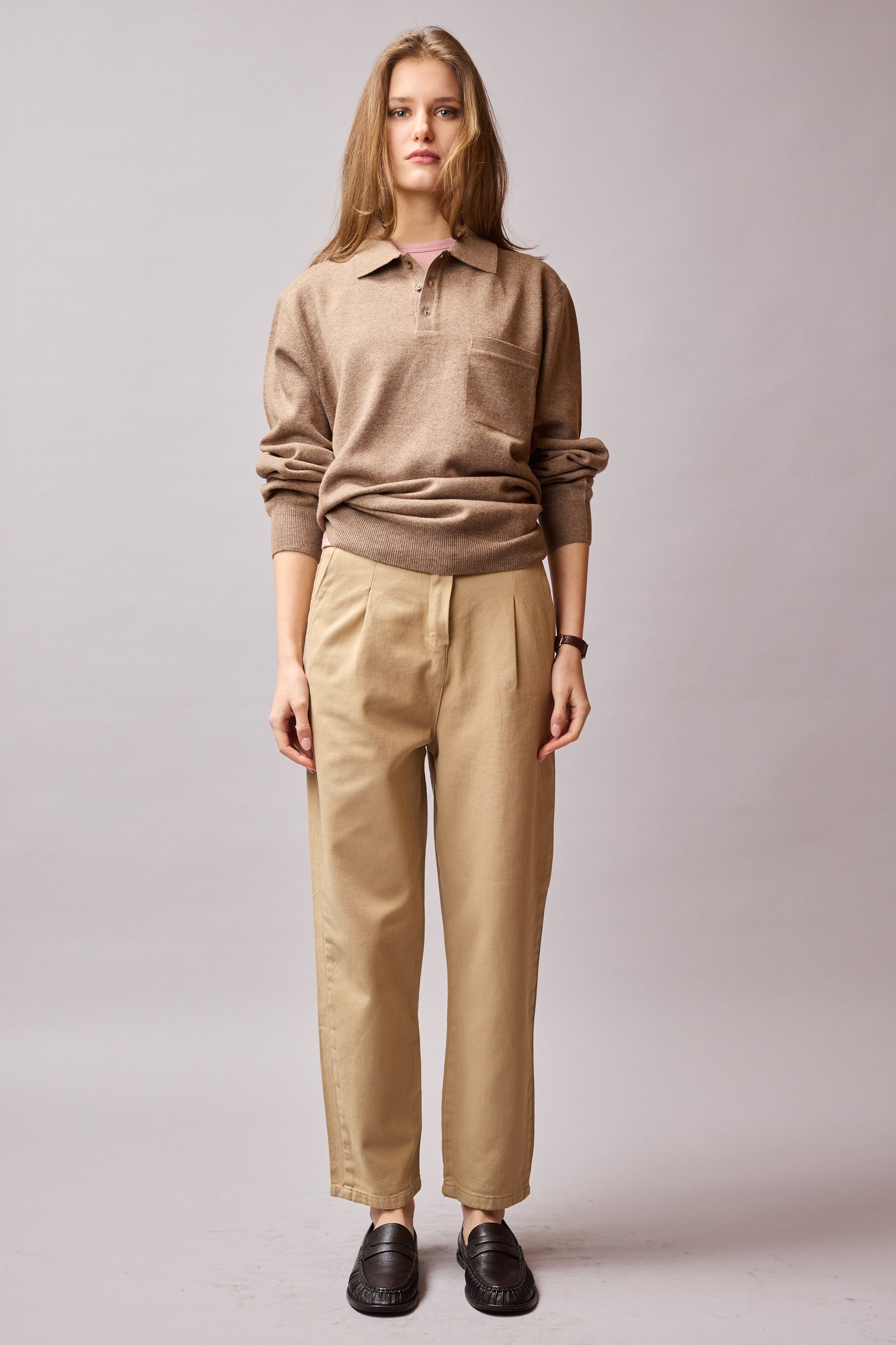 YUN POLO YAKA UNISEX KAZAK VIZON