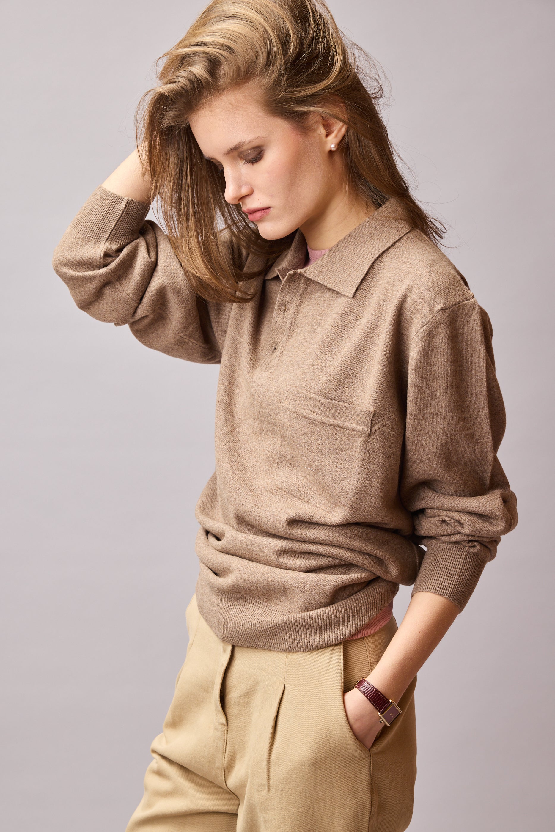 YUN POLO YAKA UNISEX KAZAK VIZON