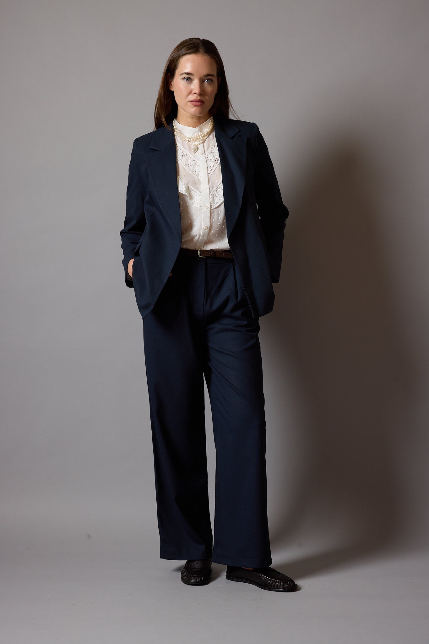 KLASİK KESIM BLAZER CEKET LACİVERT