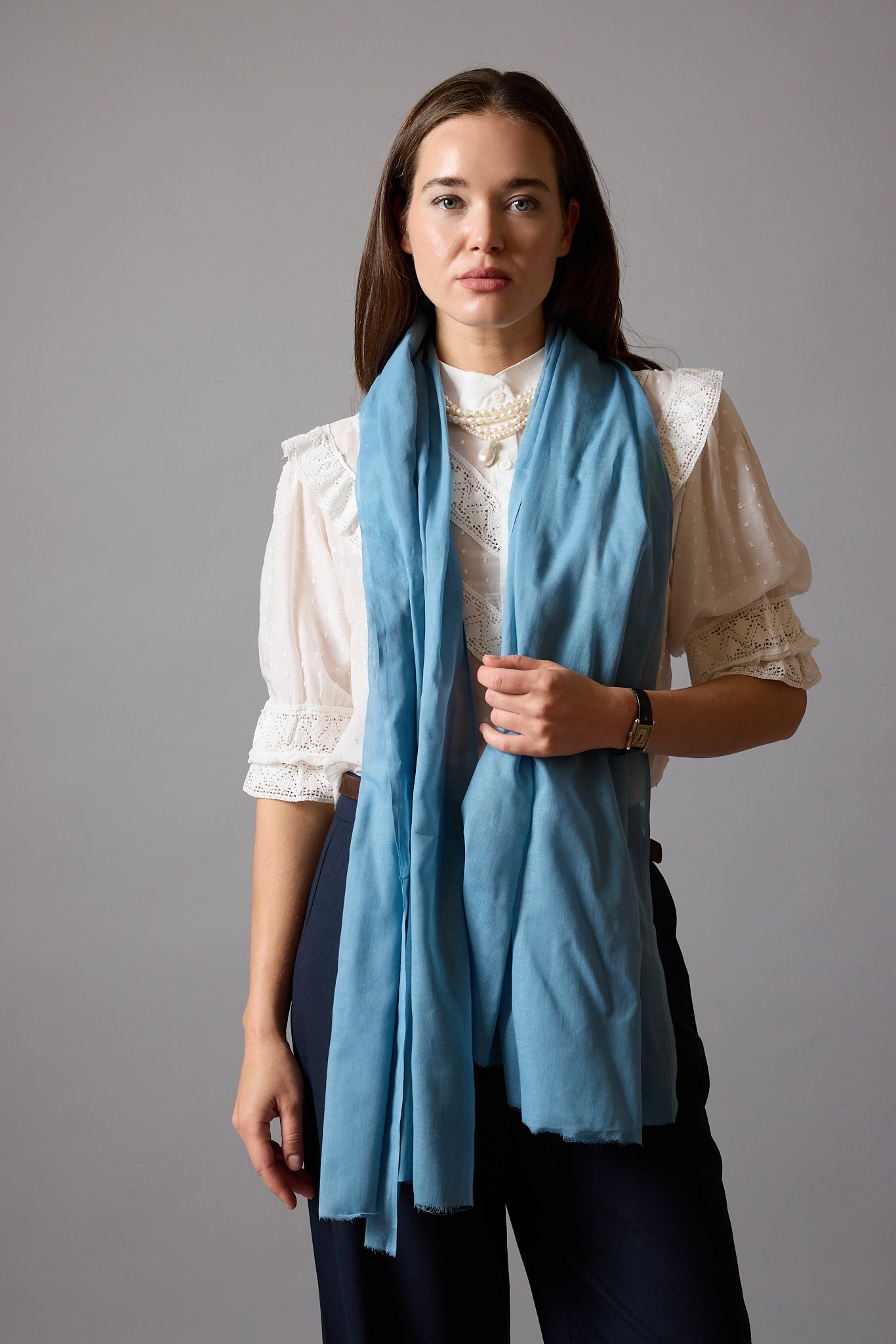 CLOUD BLUE ORGANIK PAMUK HANDMADE SAL