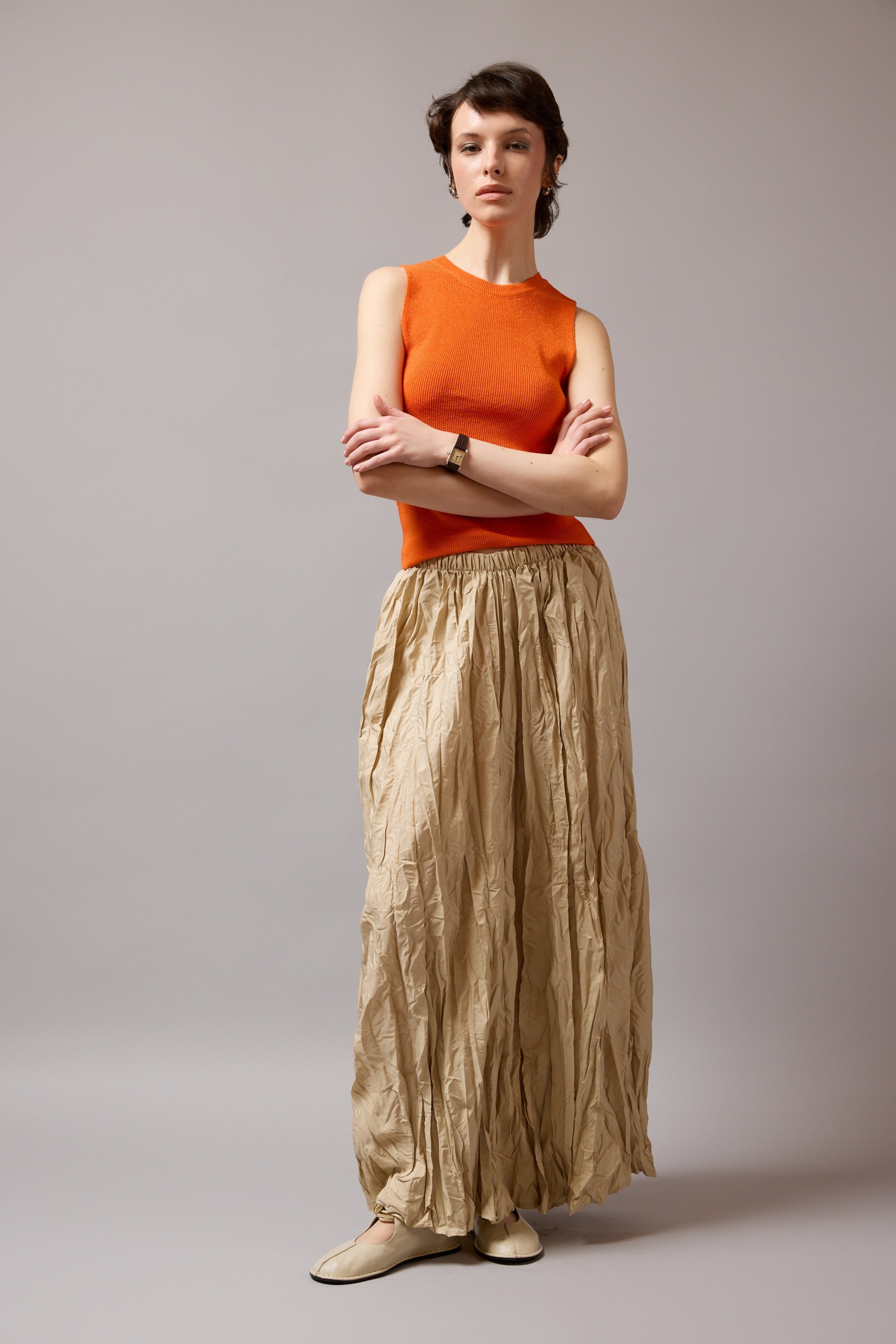 KOLSUZ DOKUMA TRIKO ORANGE