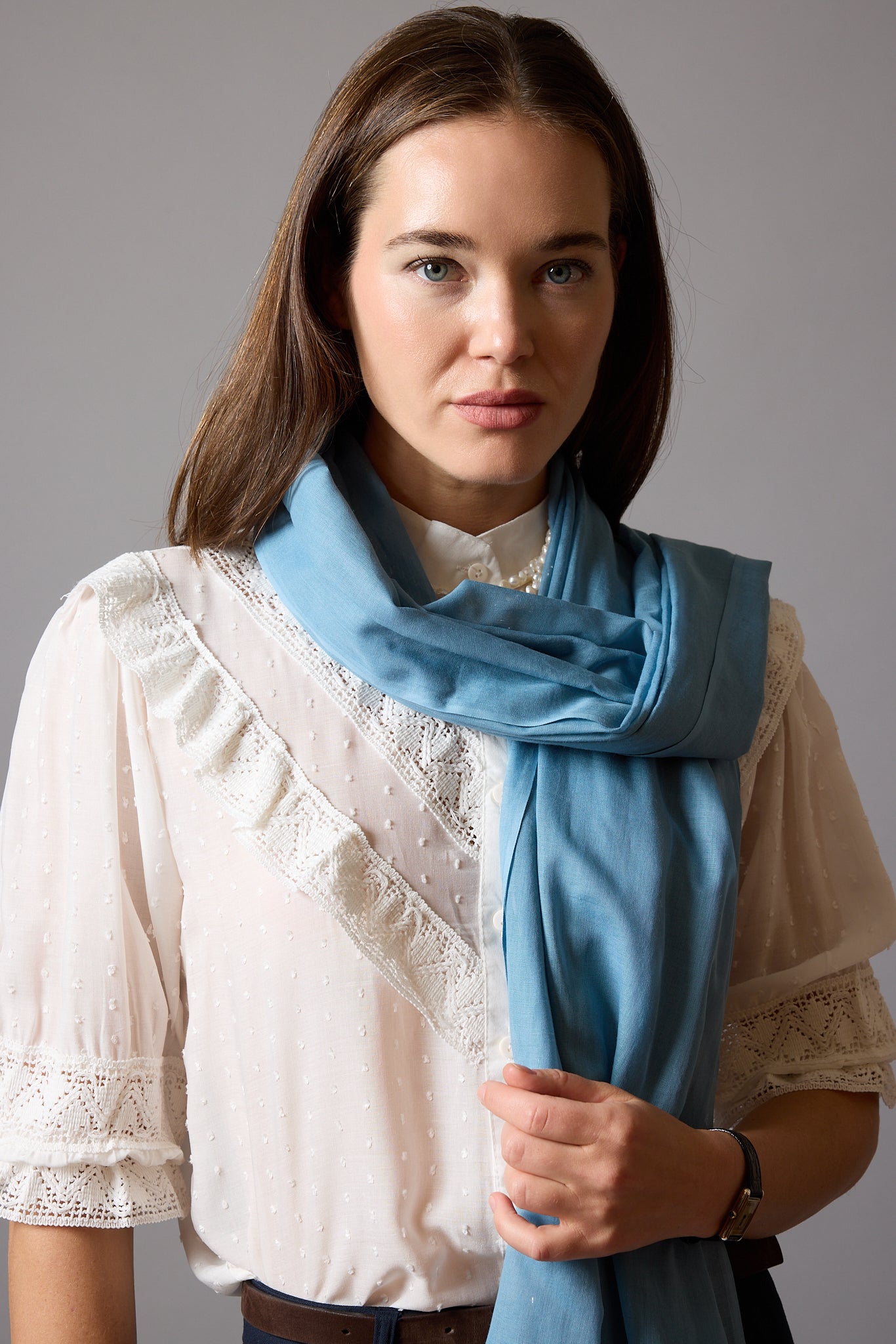 CLOUD BLUE ORGANIK PAMUK HANDMADE SAL
