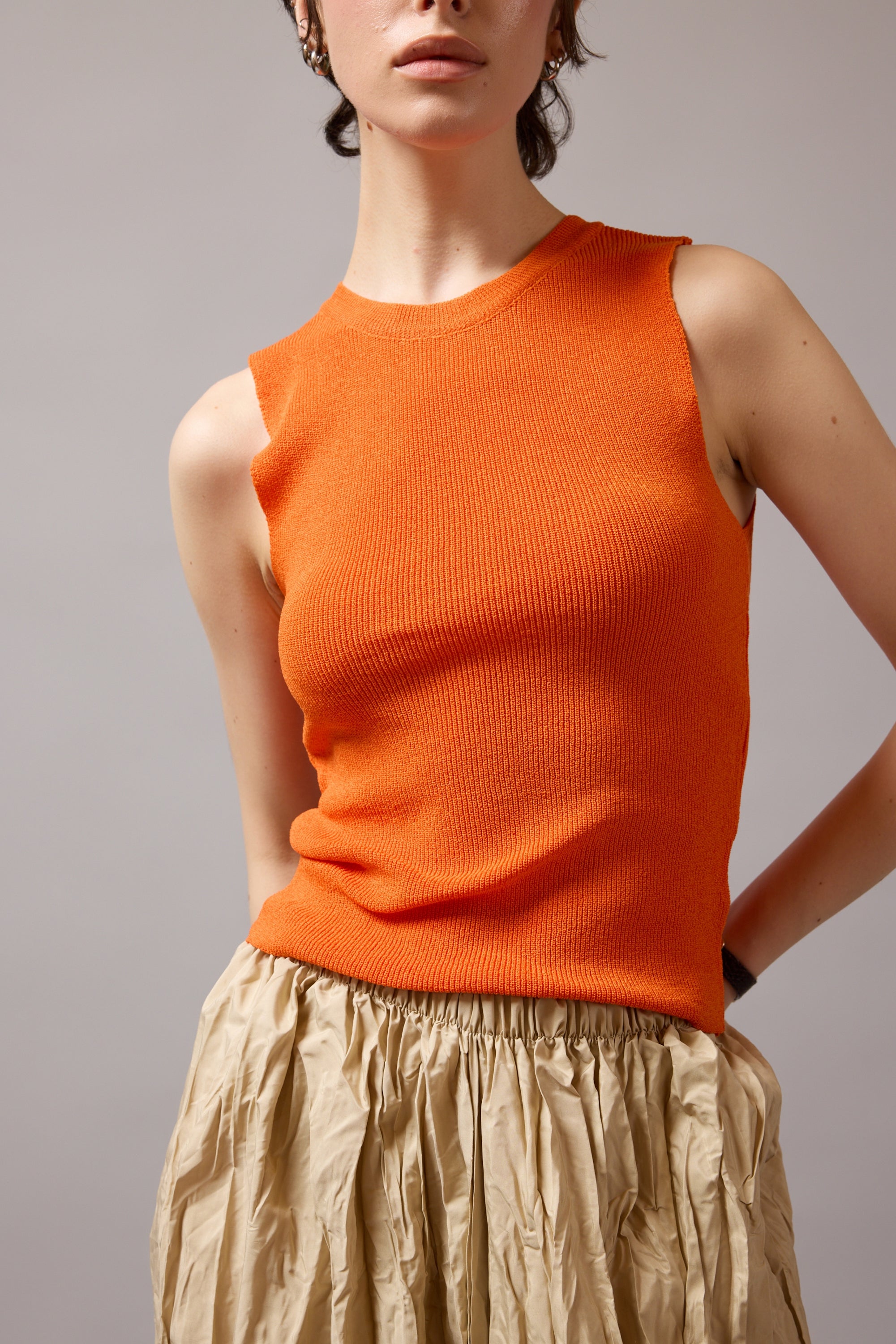 KOLSUZ DOKUMA TRIKO ORANGE