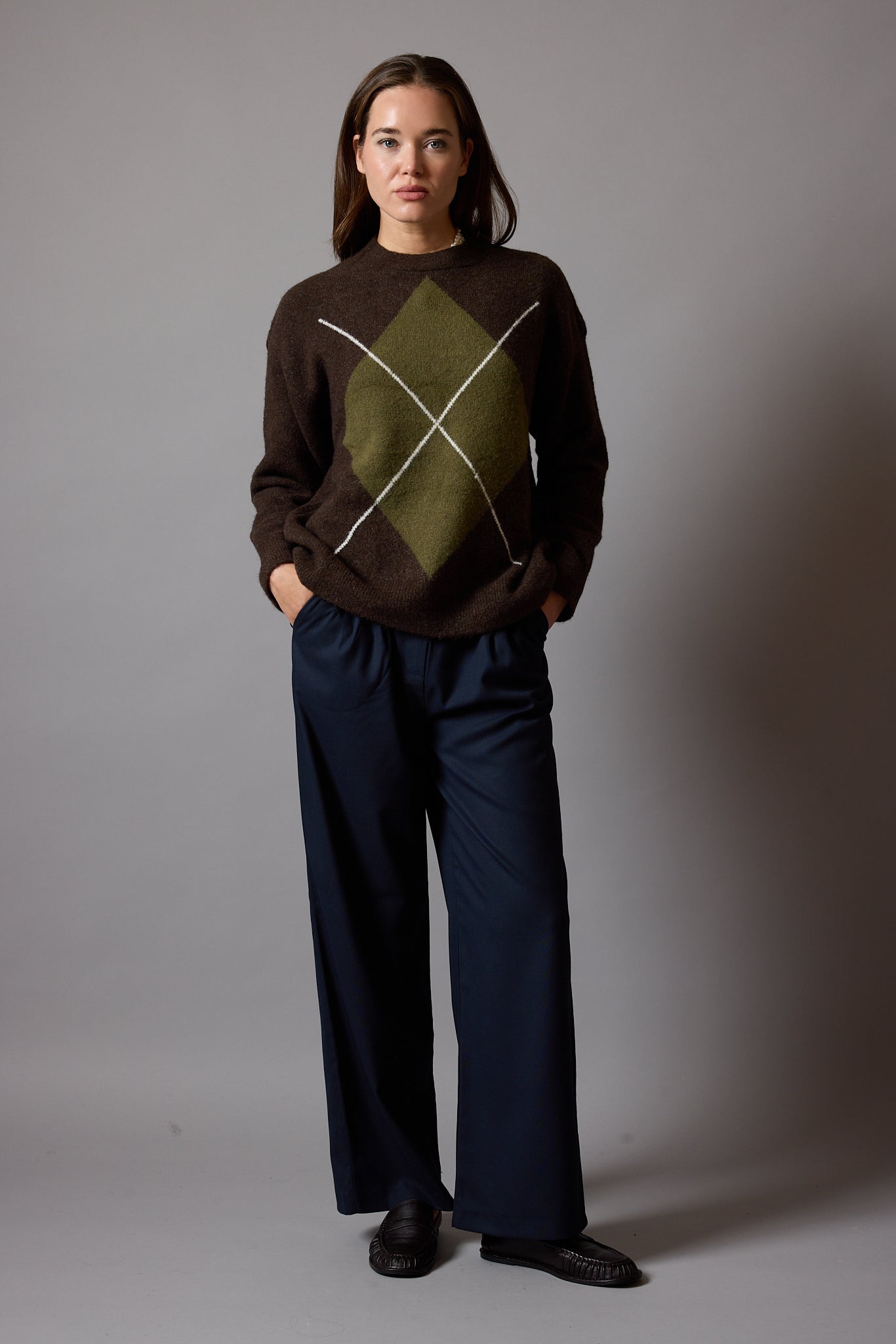 OVERSIZE CREW NECK SWEATER CREAM