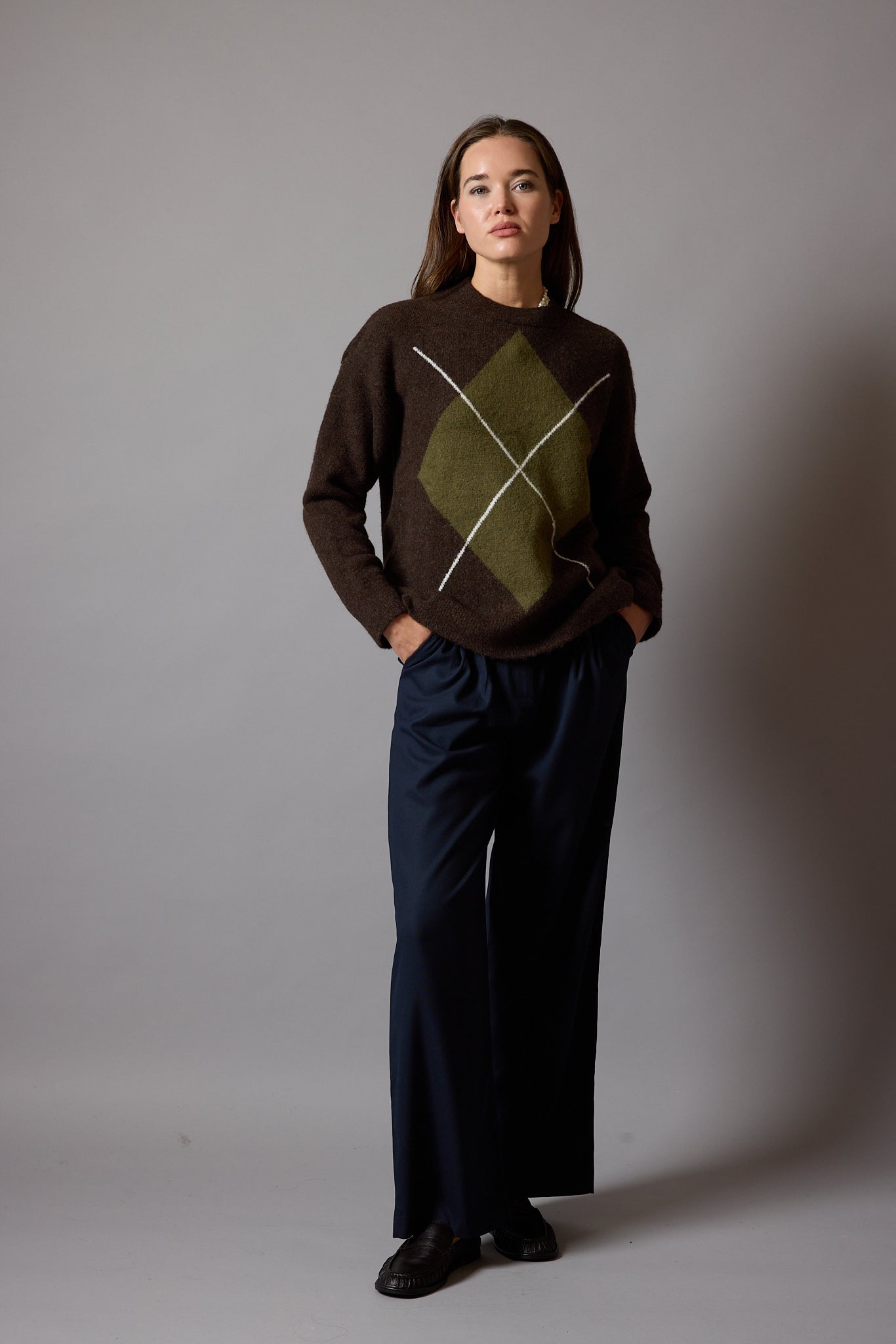 OVERSIZE CREW NECK SWEATER CREAM