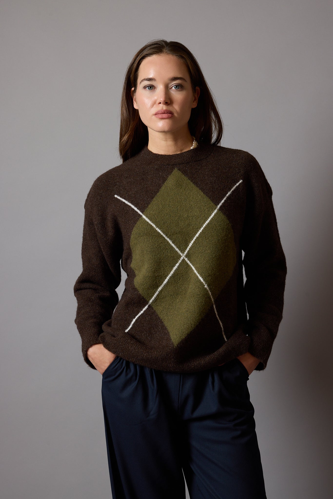 OVERSIZE CREW NECK SWEATER CREAM