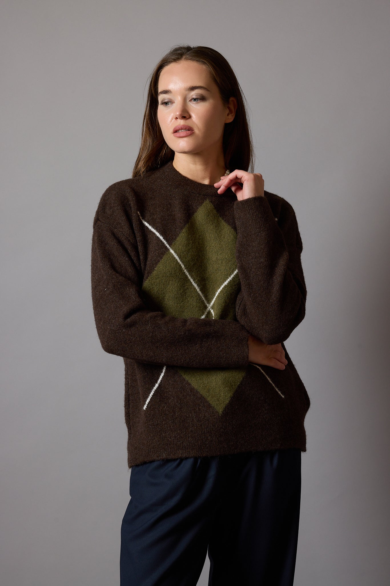 OVERSIZE CREW NECK SWEATER CREAM