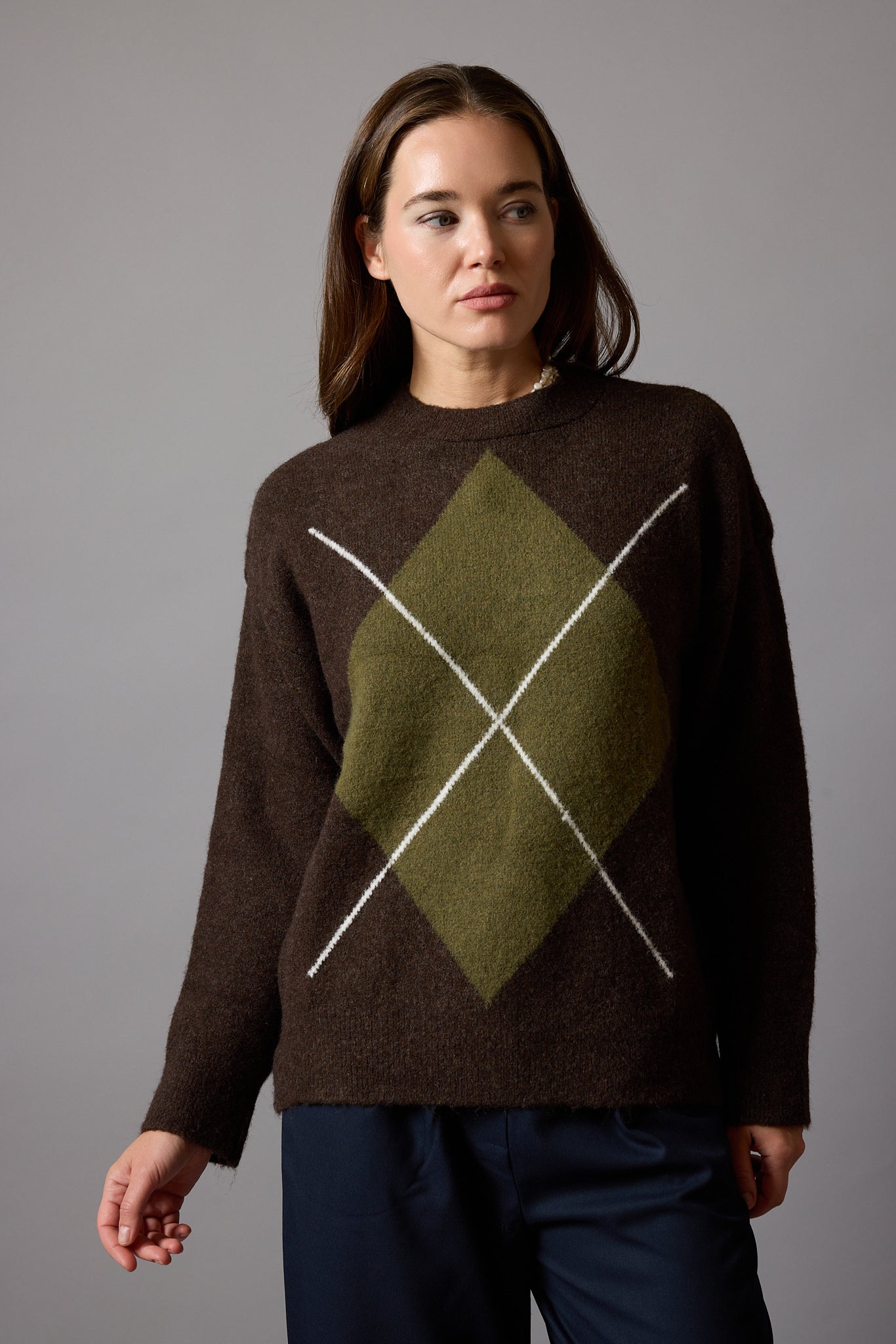 OVERSIZE CREW NECK SWEATER CREAM