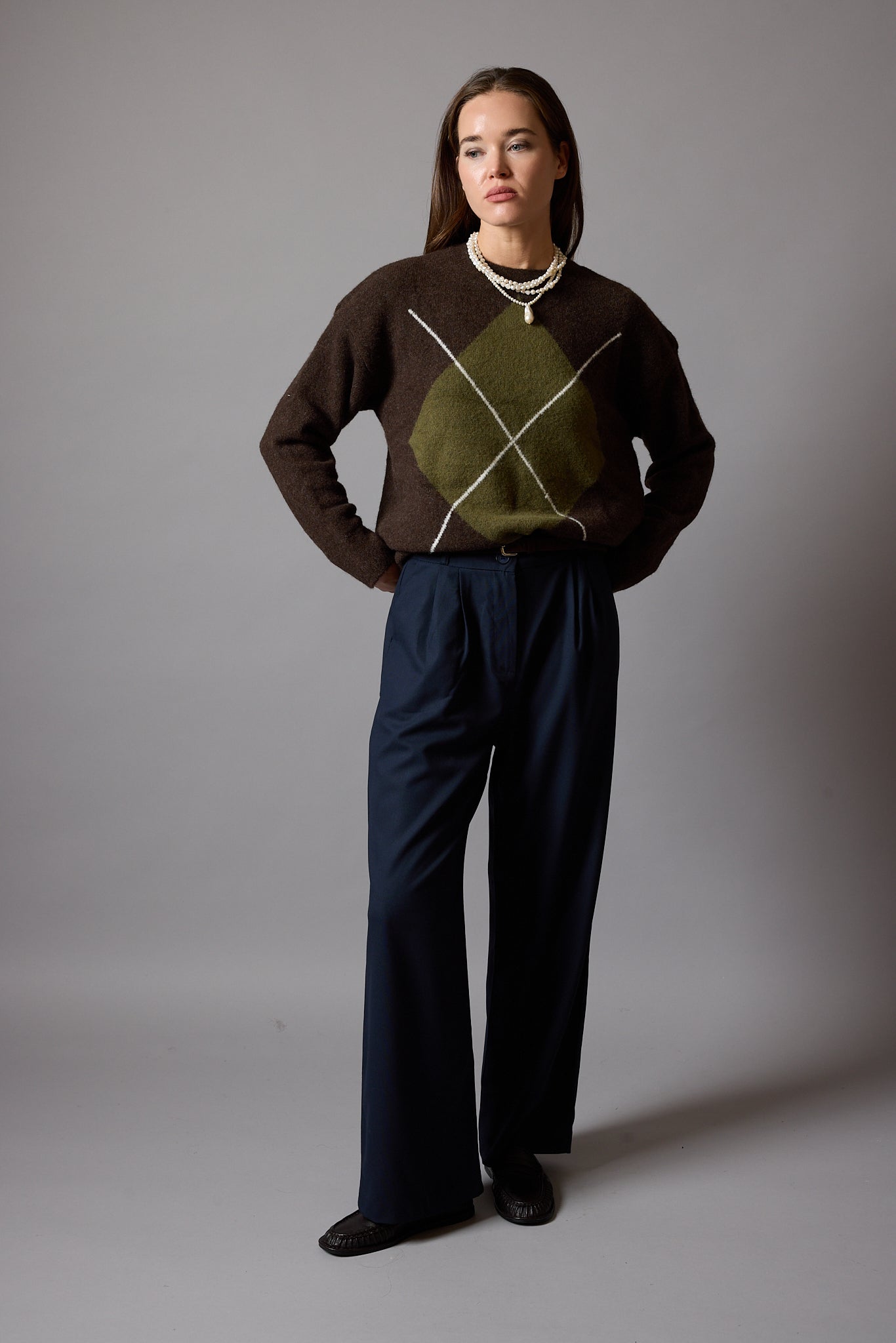 OVERSIZE CREW NECK SWEATER CREAM