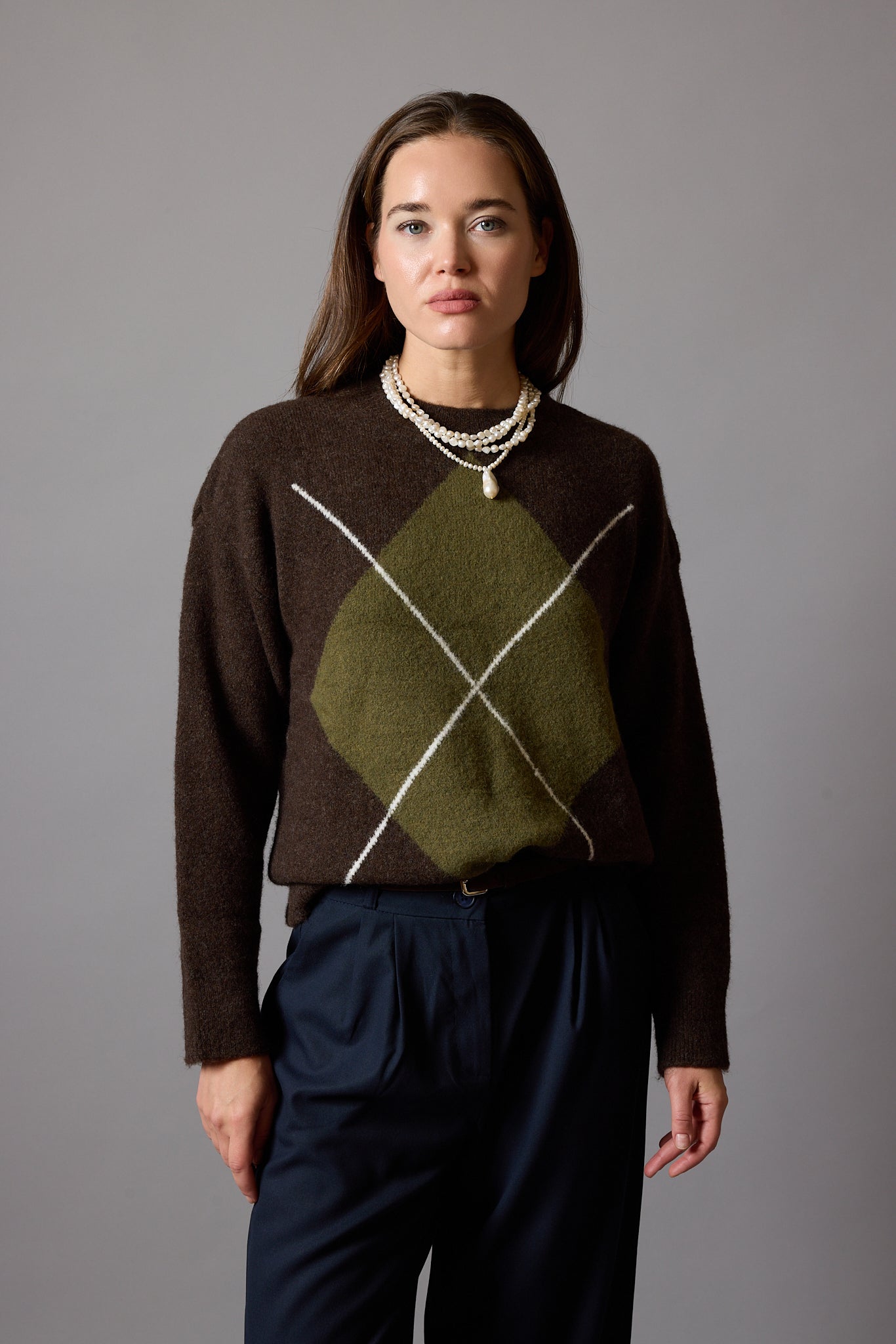 OVERSIZE CREW NECK SWEATER CREAM