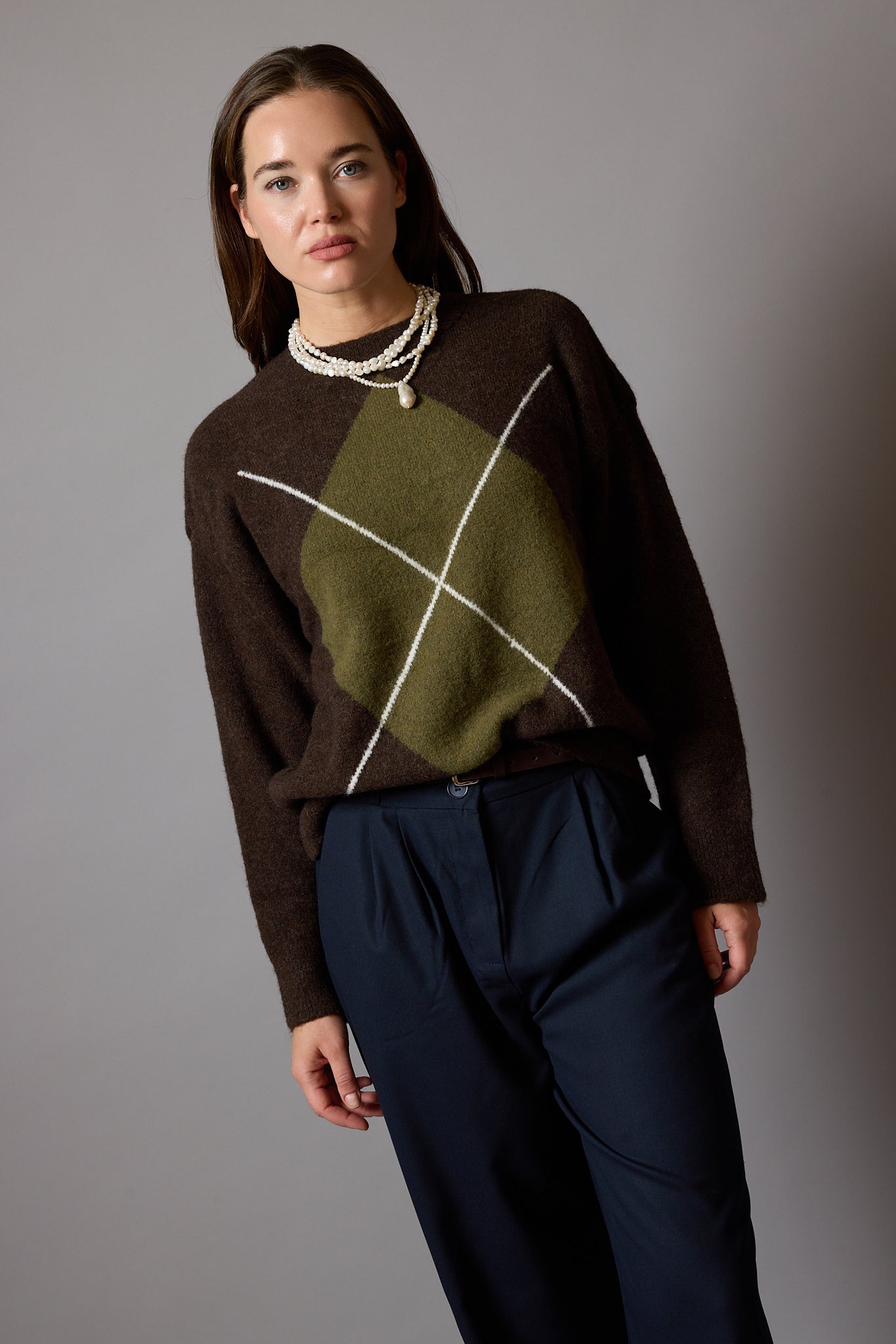 OVERSIZE CREW NECK SWEATER CREAM