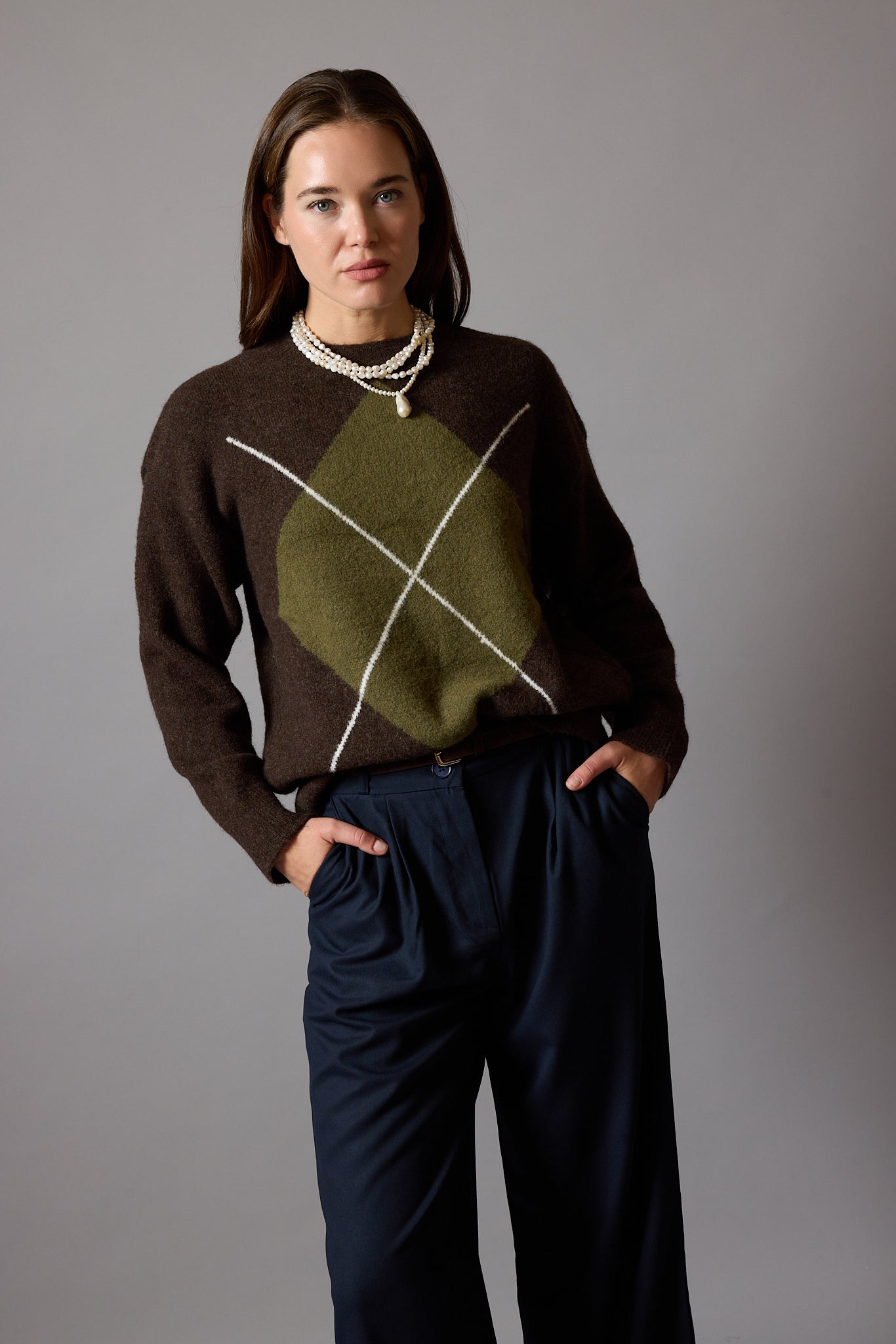 OVERSIZE CREW NECK SWEATER CREAM