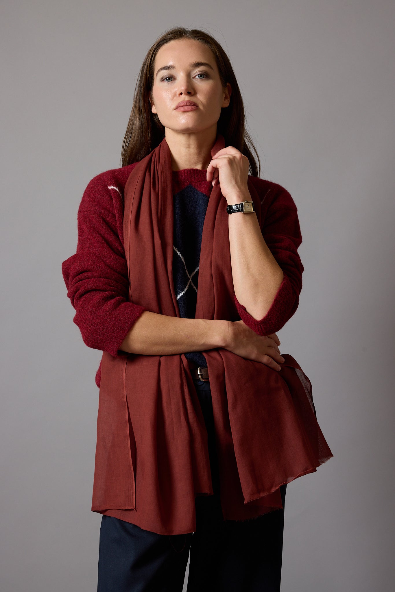 TERRACOTTA ORGANIK PAMUK HANDMADE SAL
