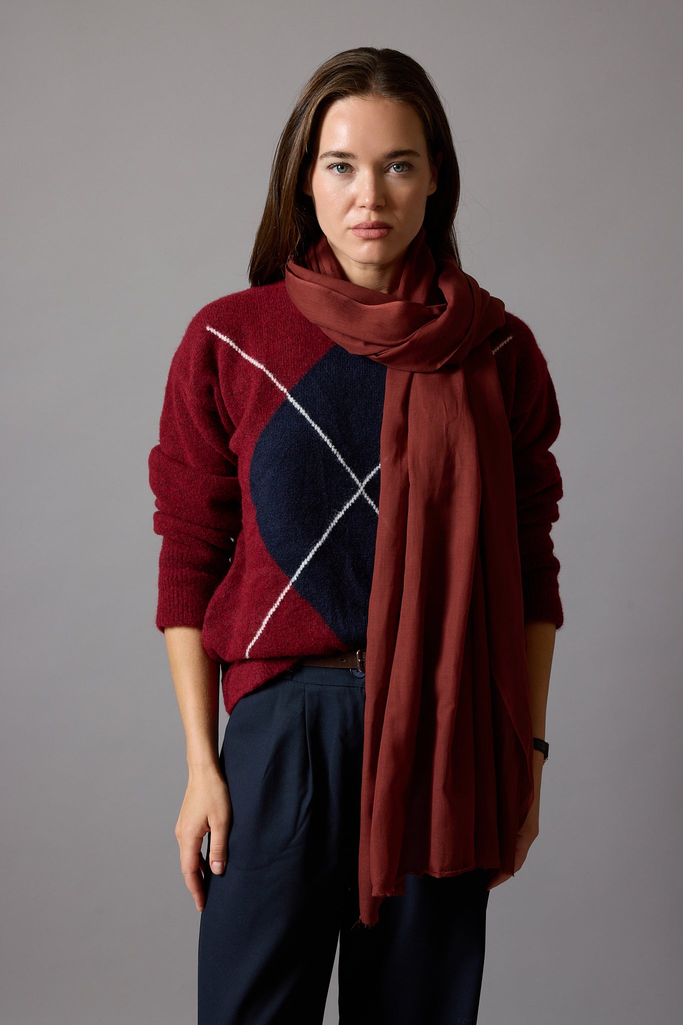 TERRACOTTA ORGANIK PAMUK HANDMADE SAL