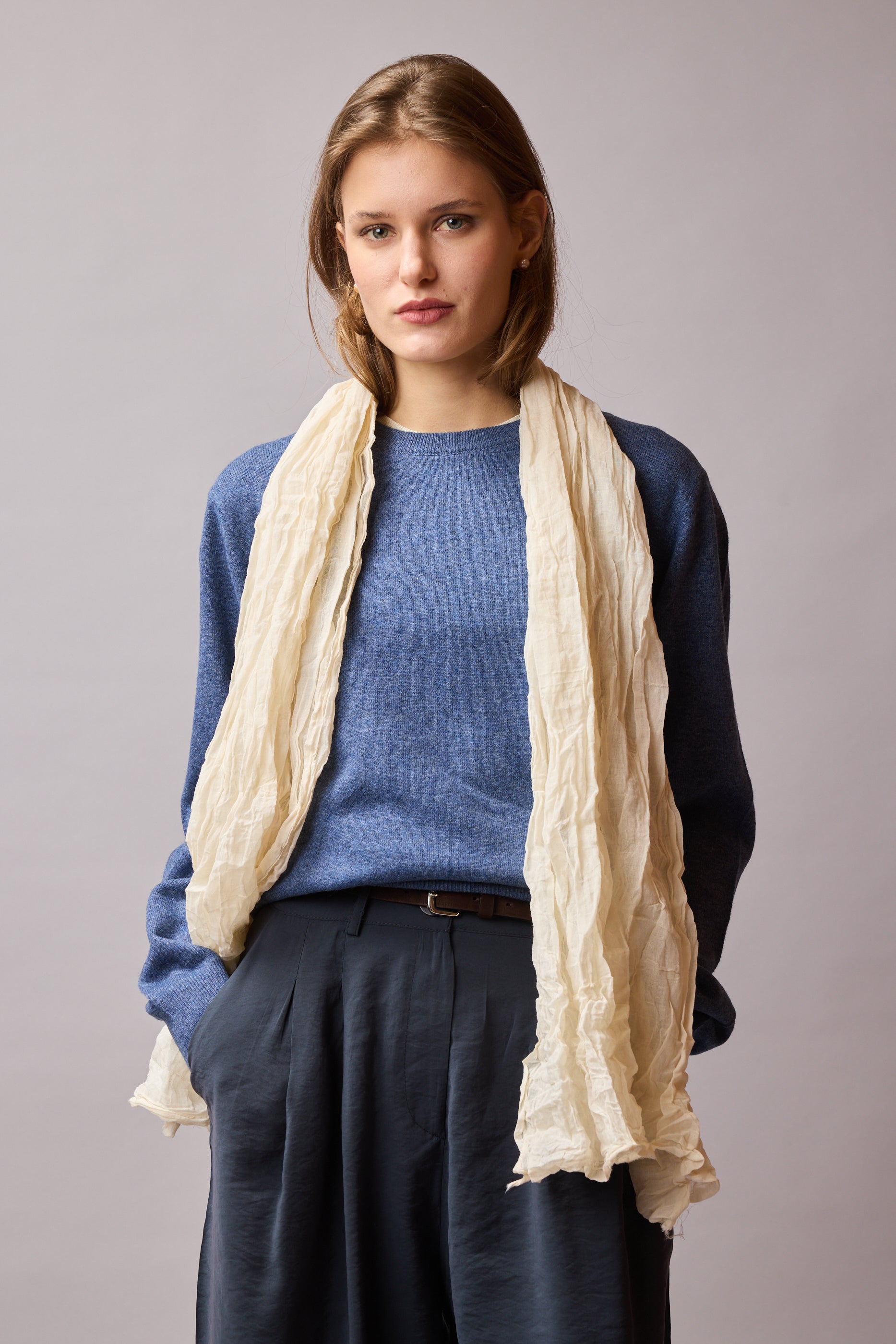 Marble Organik Pamuk Handmade Sal